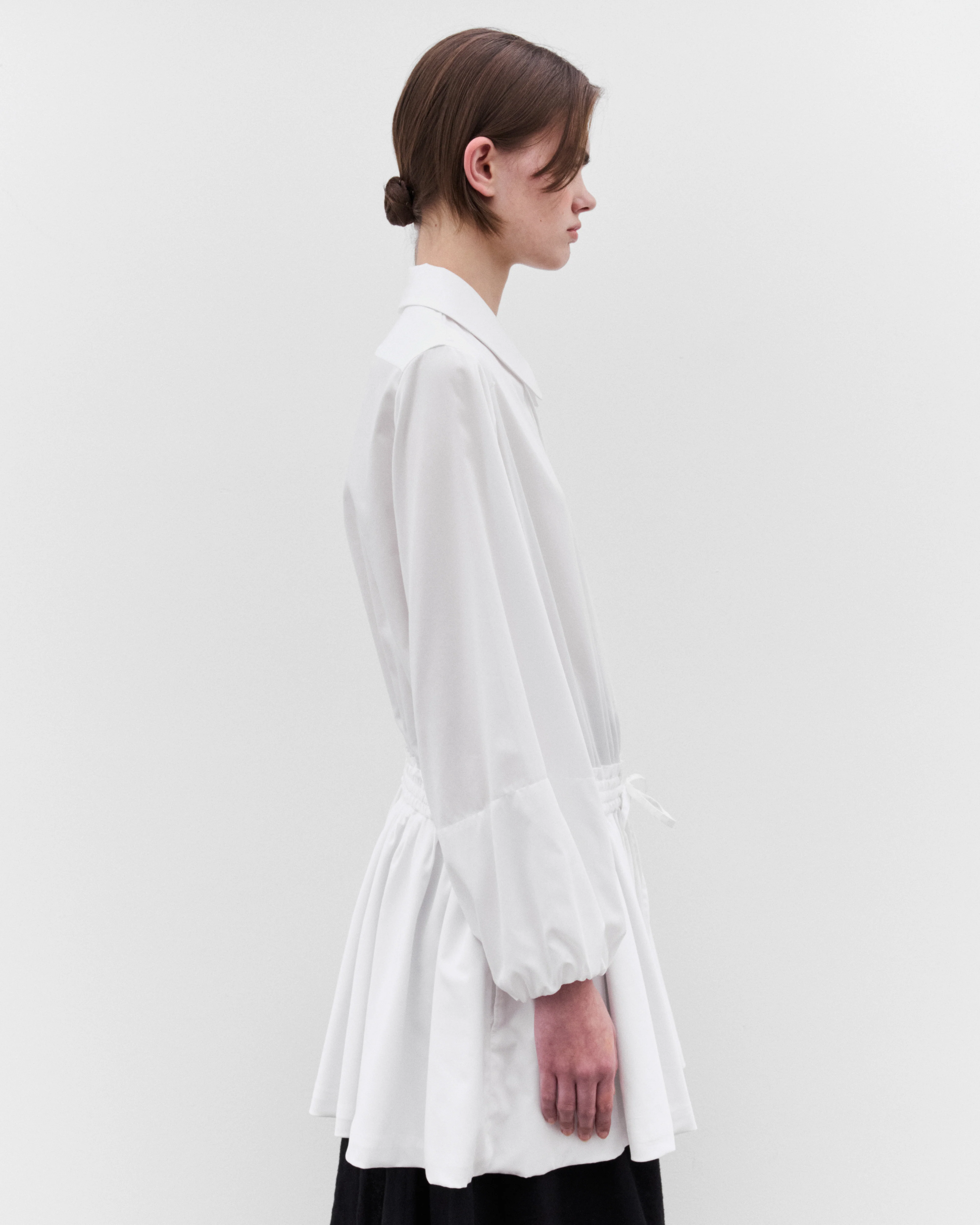 Noir Kei Ninomiya - Women’s Shirred Waist Shirt Dress - (White) - Image 4