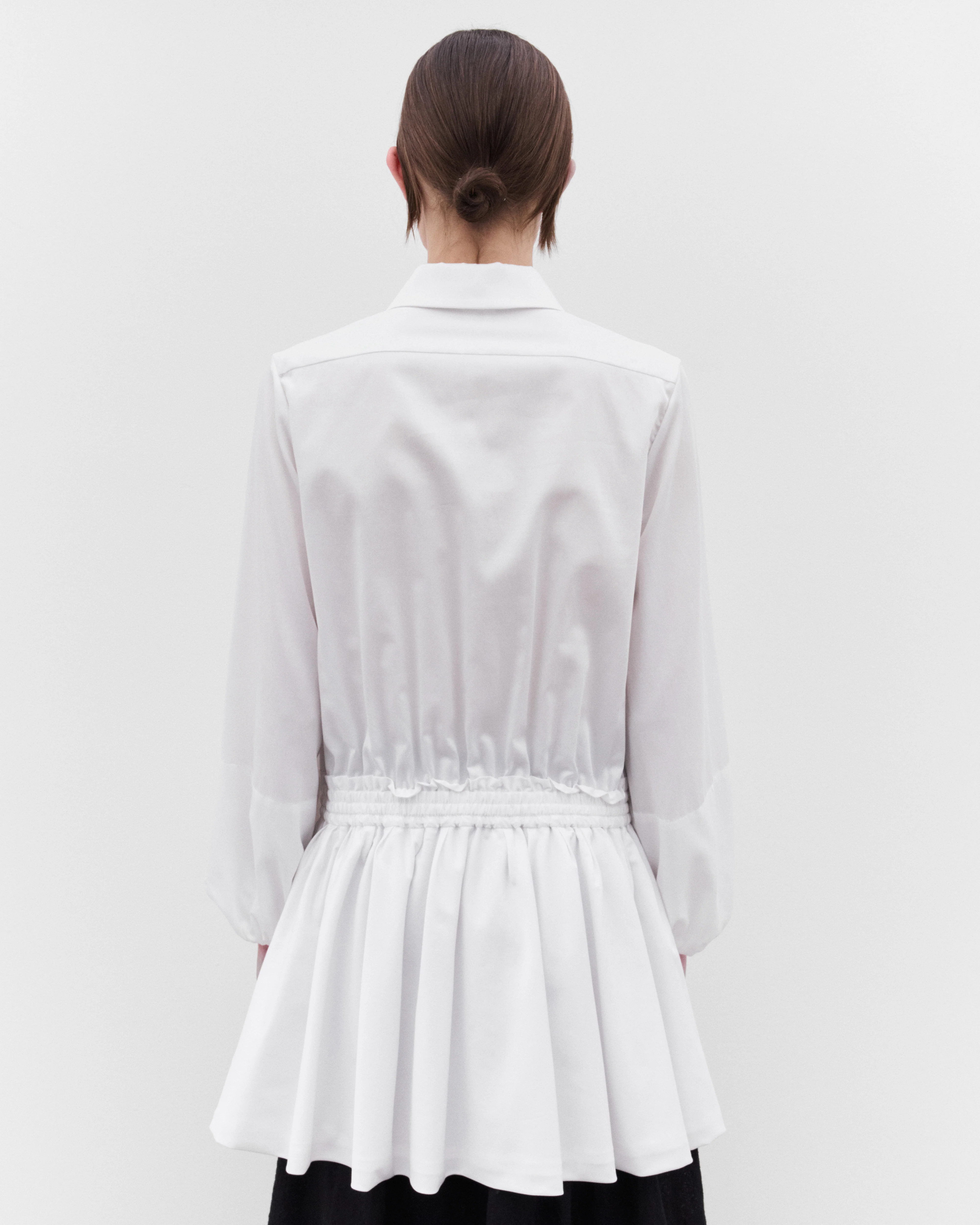 Noir Kei Ninomiya - Women’s Shirred Waist Shirt Dress - (White) - Image 5