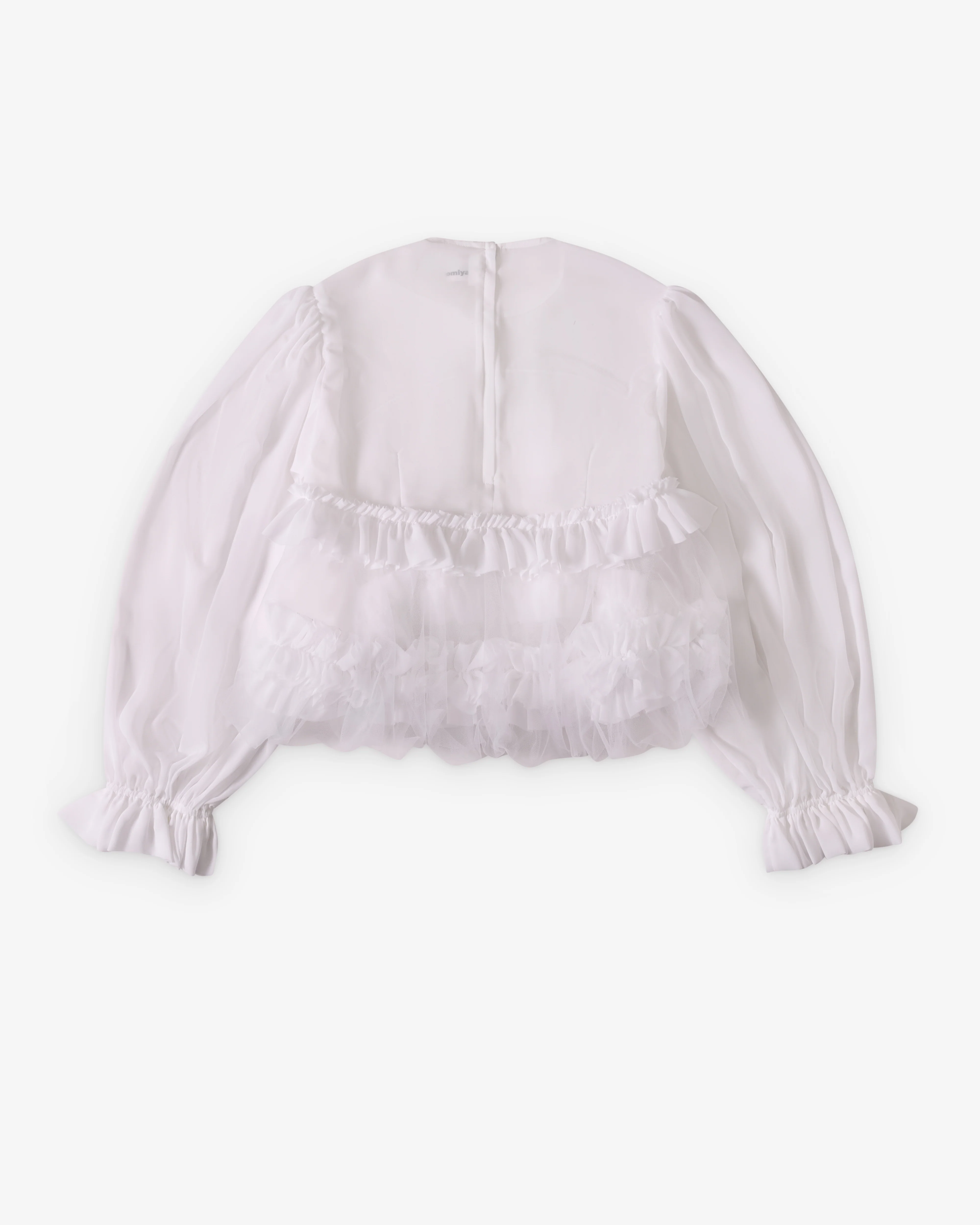 Noir Kei Ninomiya - Women's Draped Sleeve Blouse - (White) - Image 2