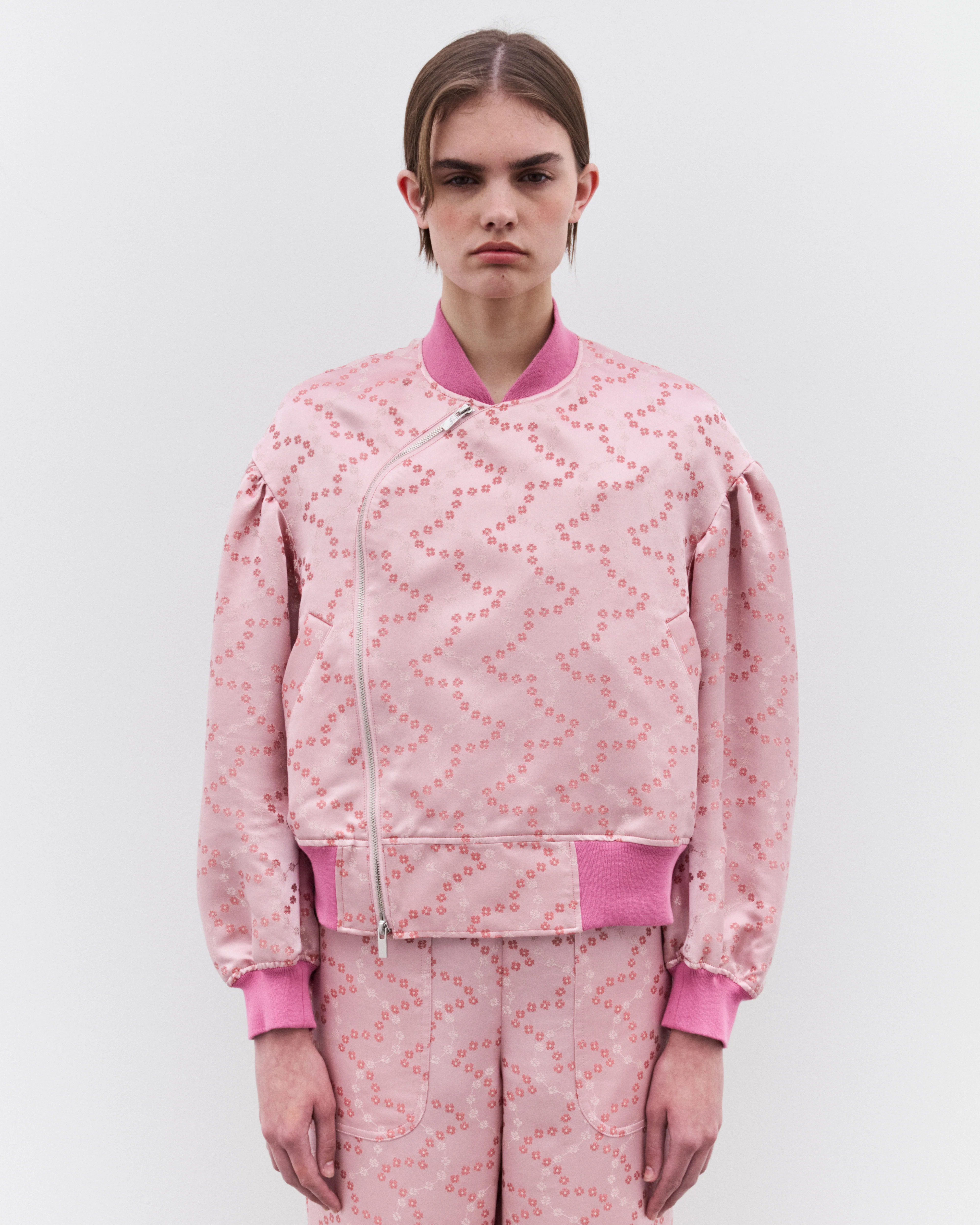Noir Kei Ninomiya - Women’s Floral Bomber Jacket - (Pink) - Image 3