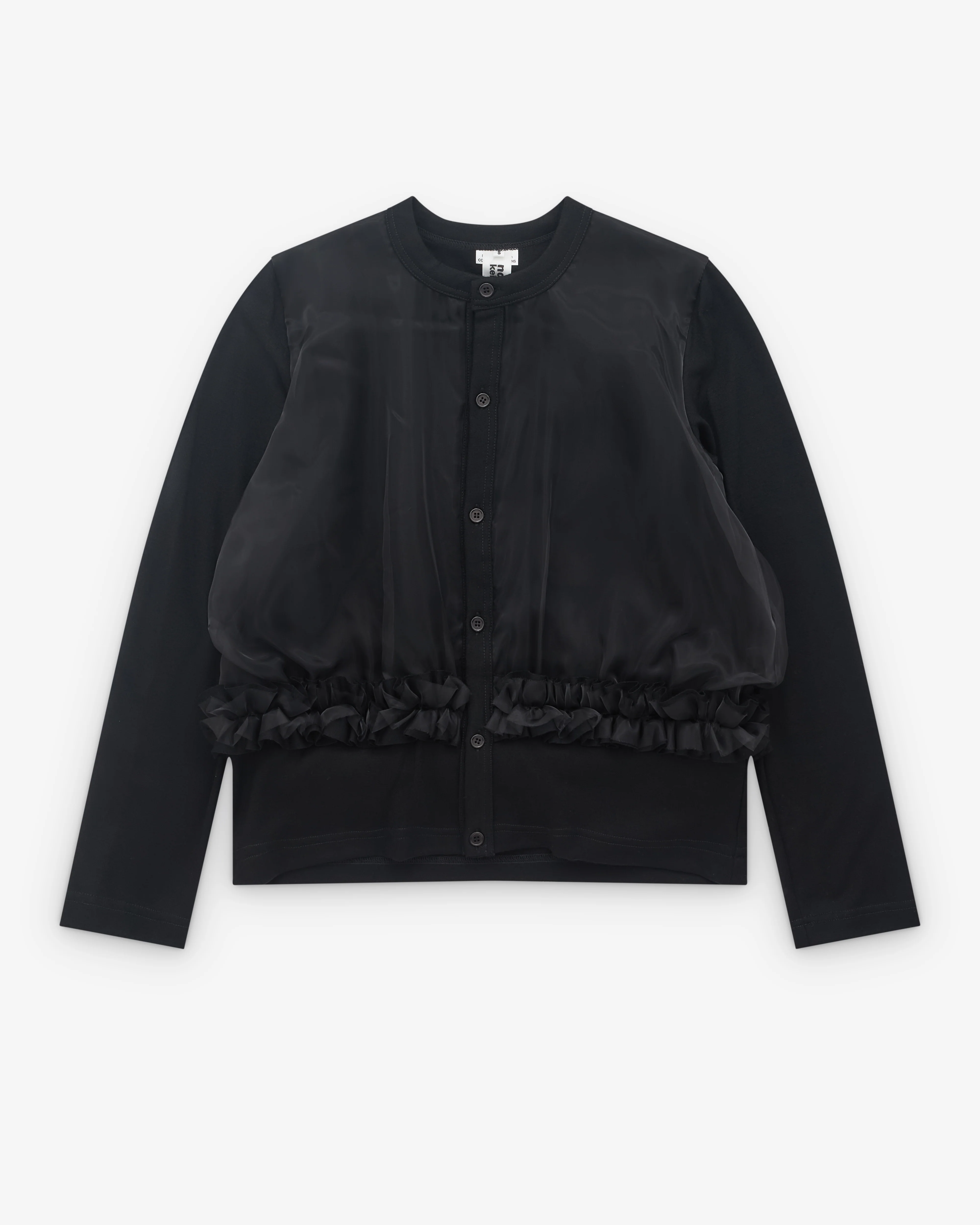 Noir Kei Ninomiya - Women’s Tulle Overlay Cardigan - (Black)