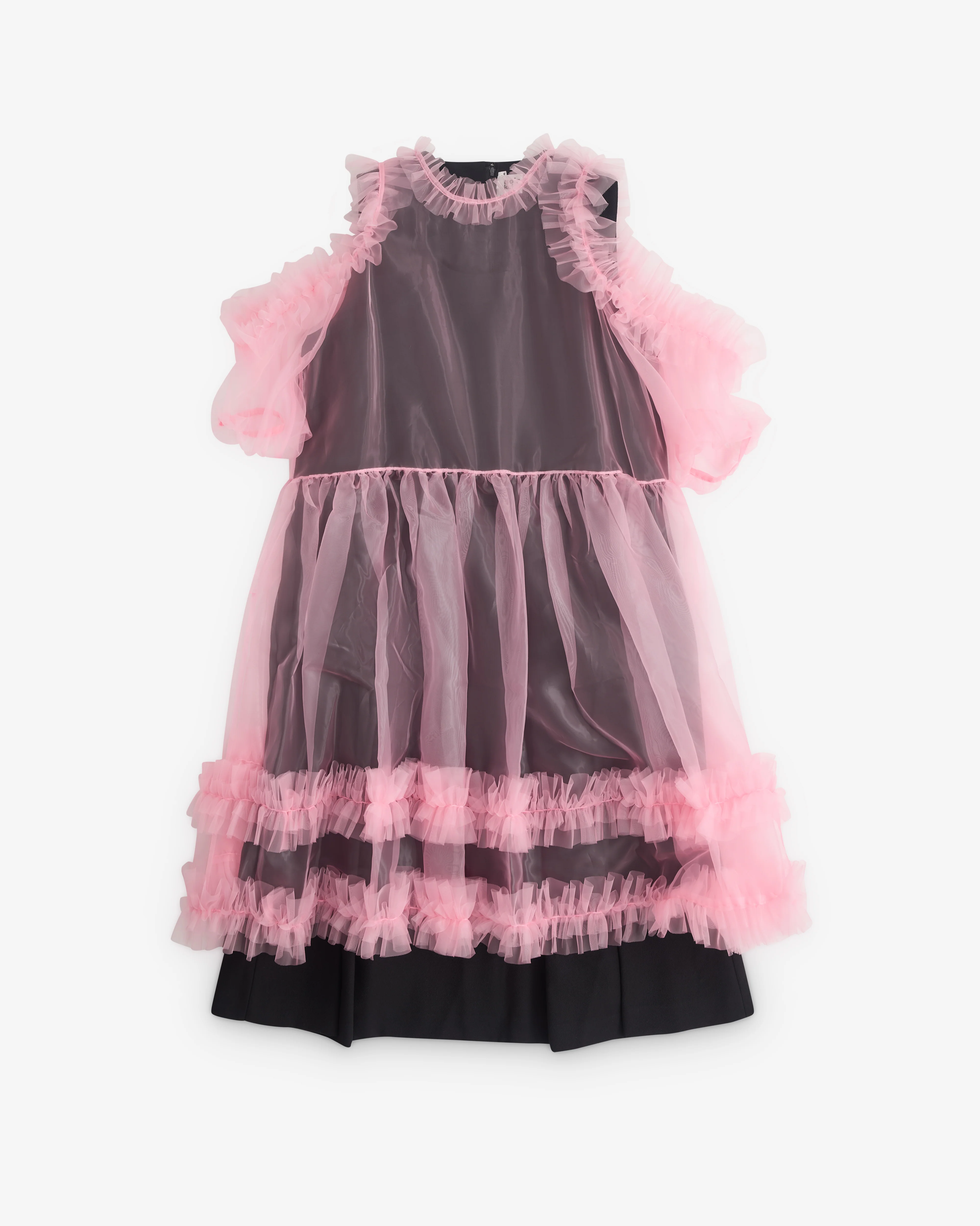 Noir Kei Ninomiya - Women’s Tulle Overlay Dress - (Pink/Black)