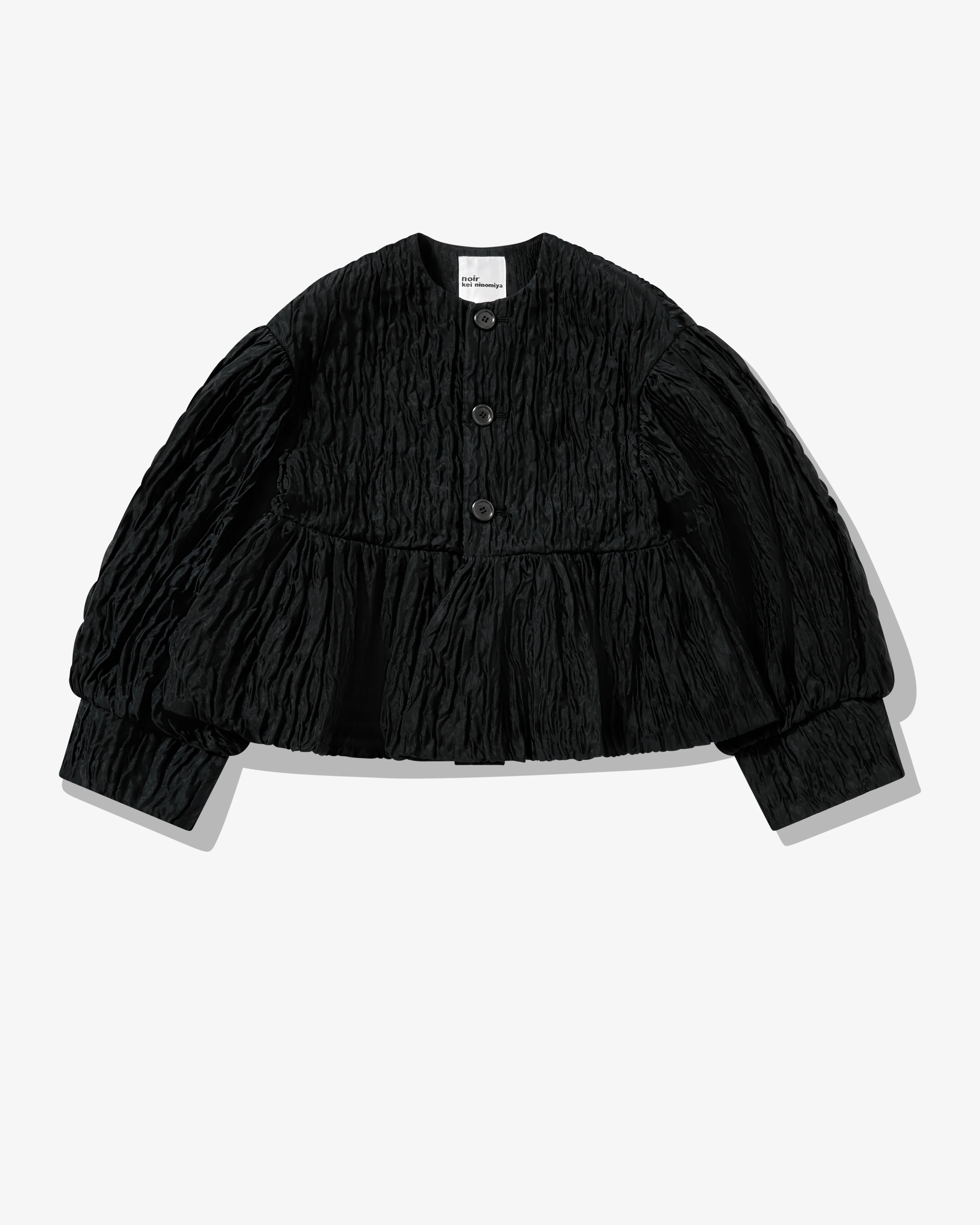 Noir Kei Ninomiya - Women’s Jacquard Round Neck Jacket - (Black)