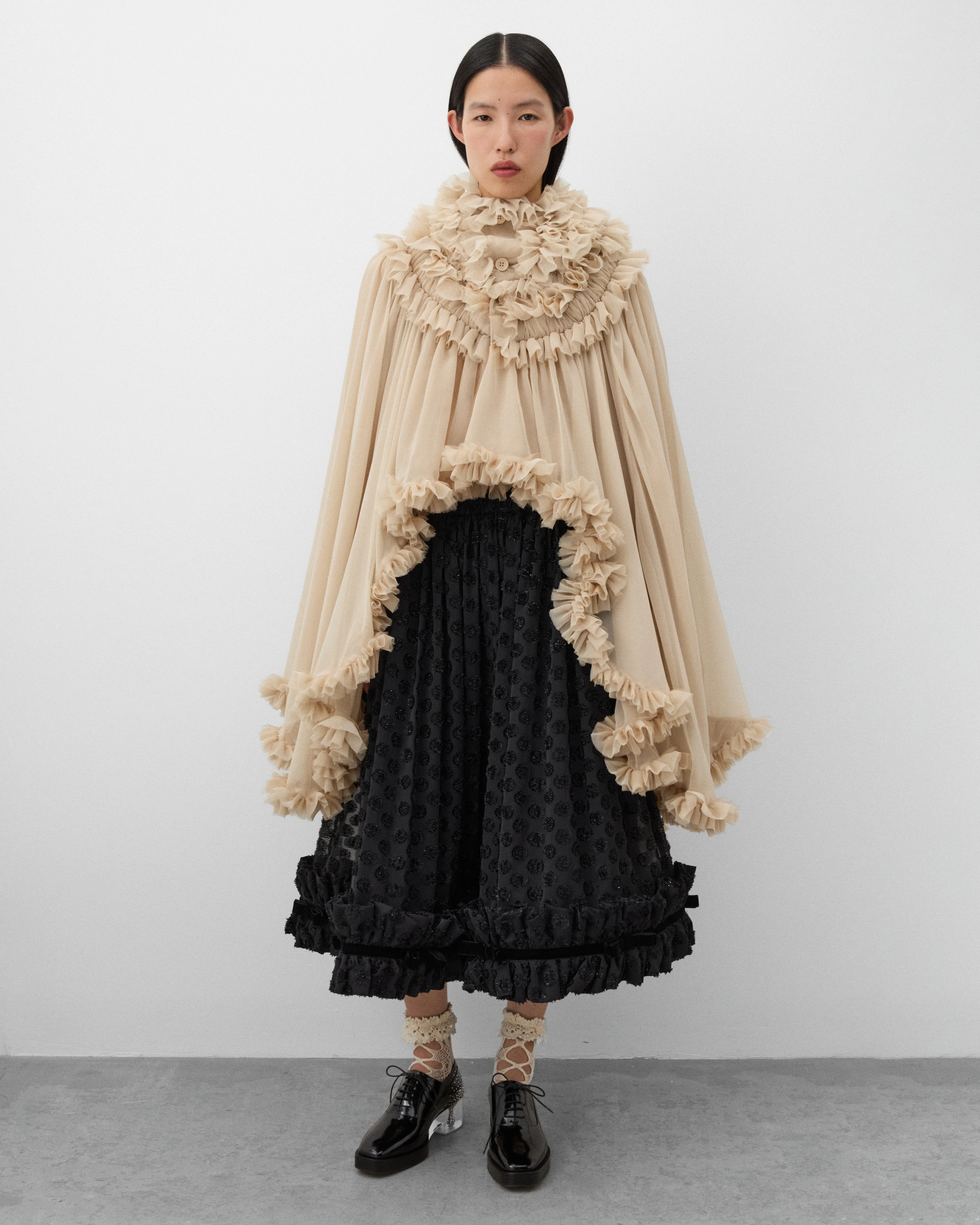 Noir Kei Ninomiya - Women's Georgette Jacket - (Beige) - Image 3