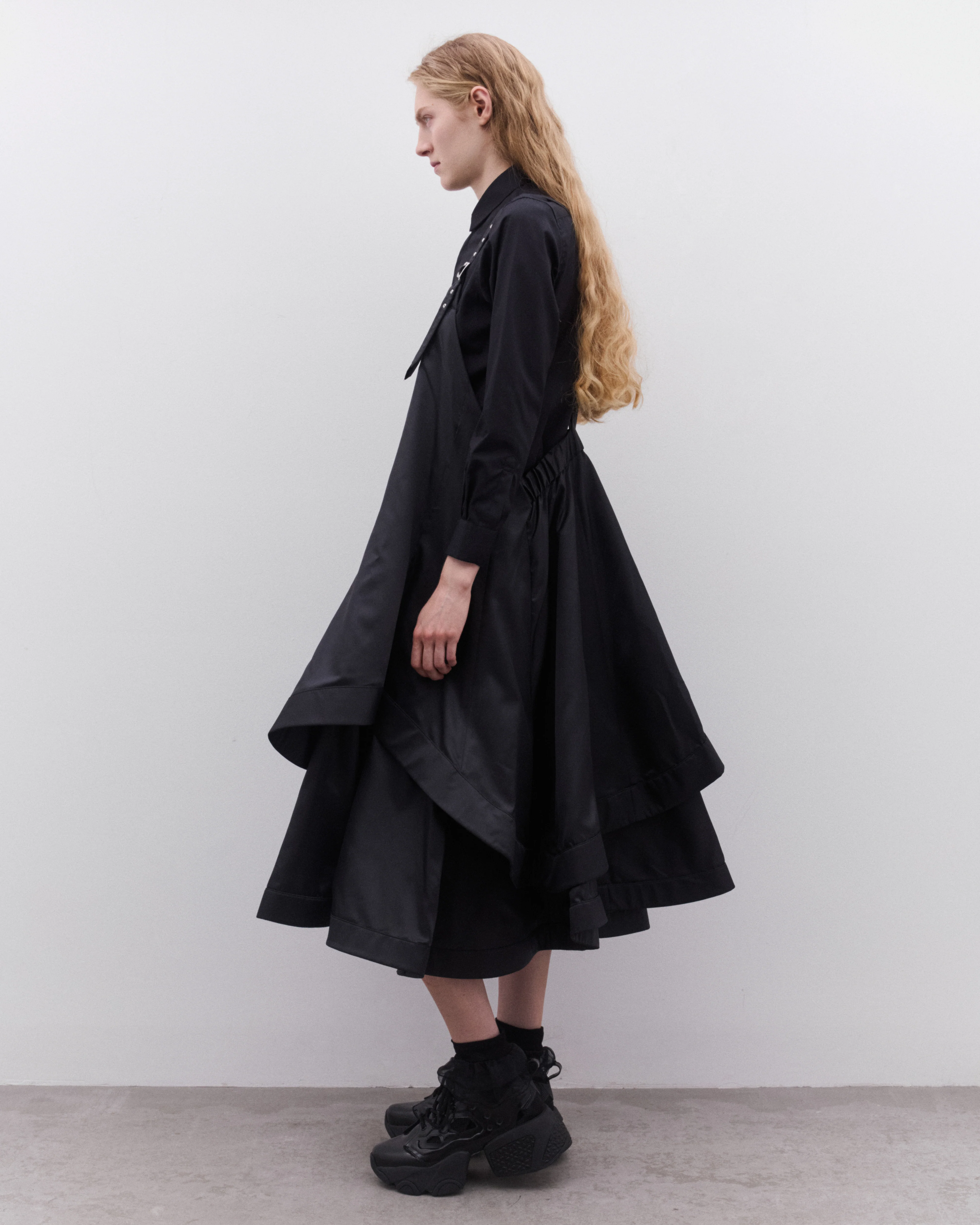 Noir Kei Ninomiya - Women’s Layered Overall Dress - (Black) - Image 4