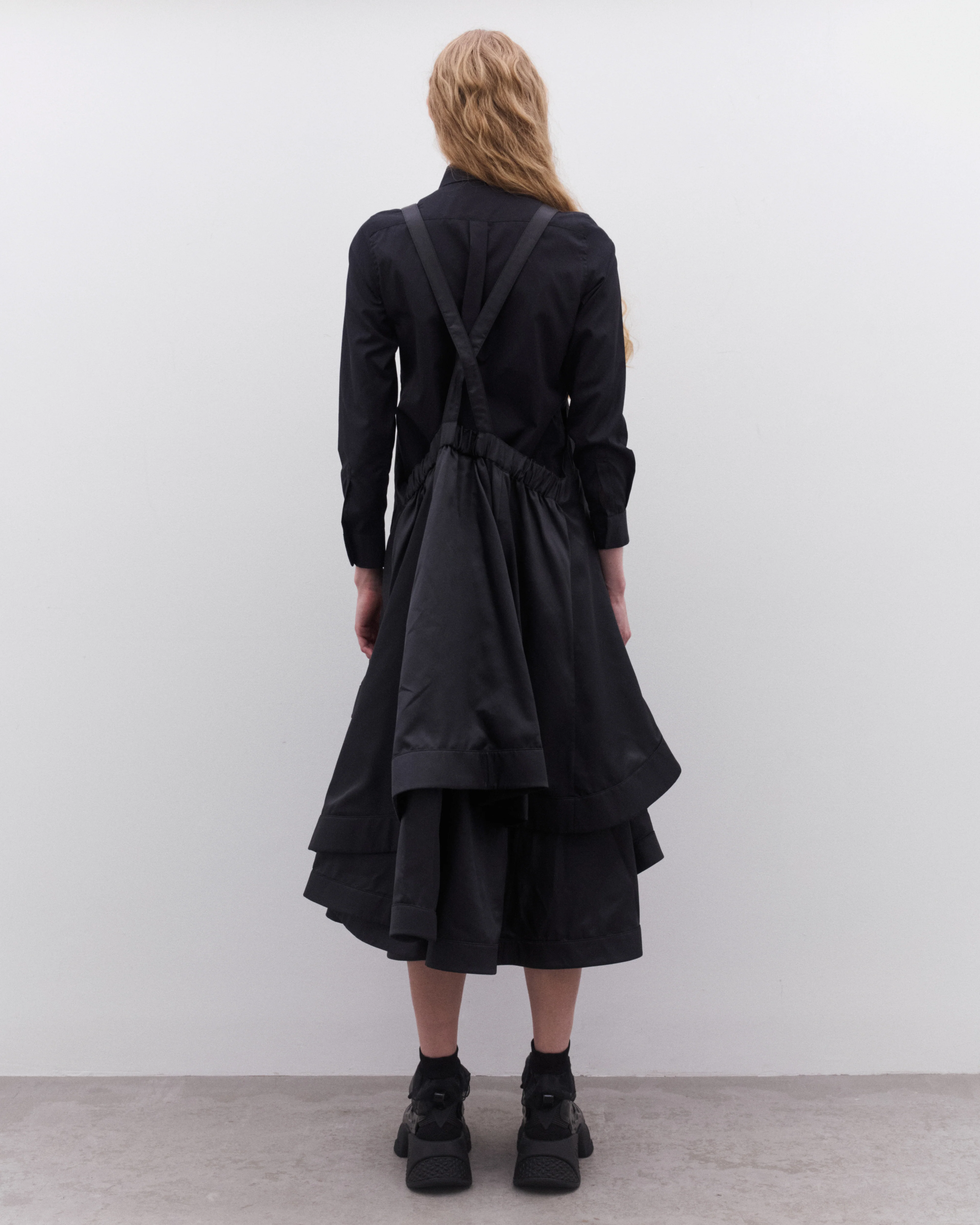 Noir Kei Ninomiya - Women’s Layered Overall Dress - (Black) - Image 5