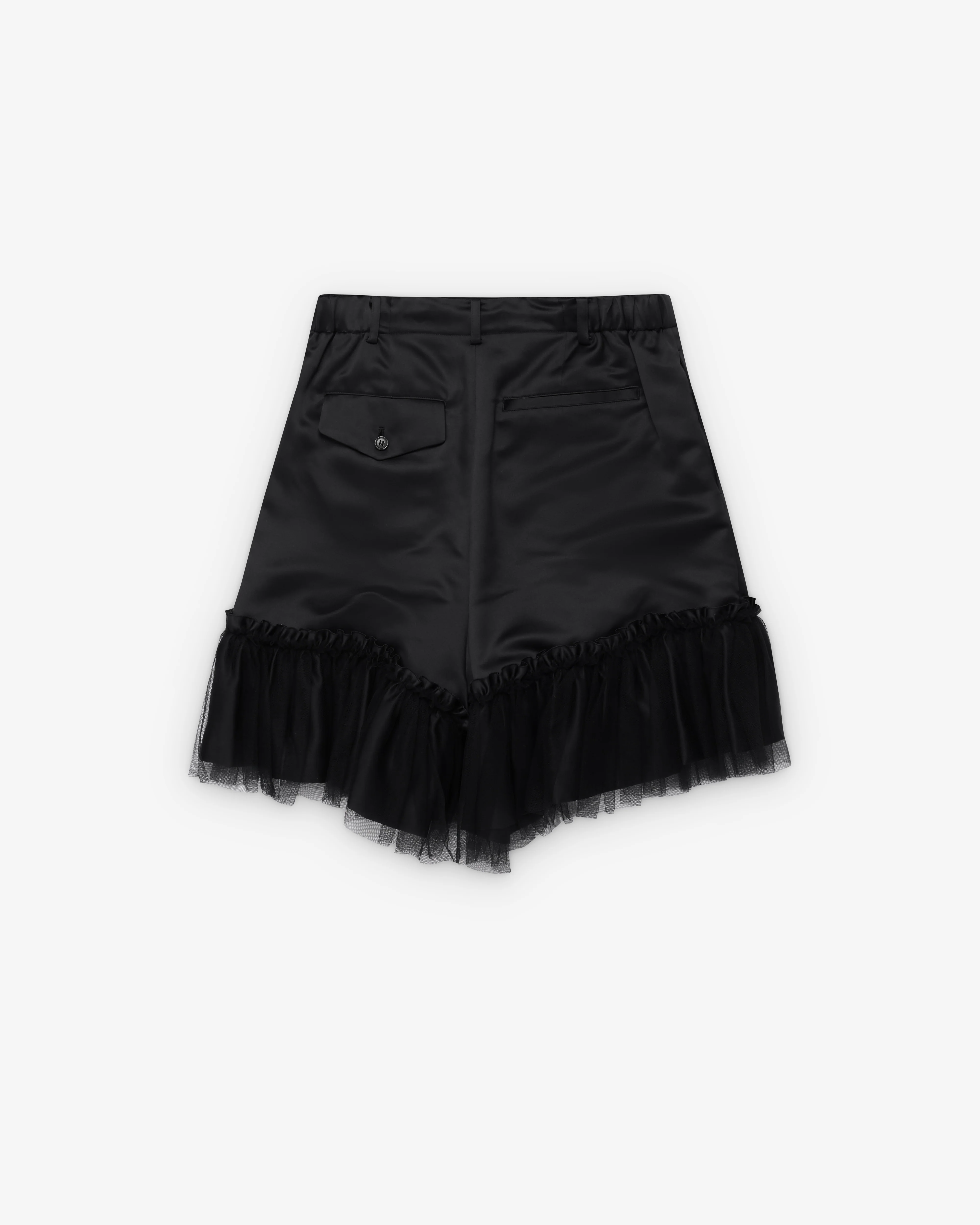 Noir Kei Ninomiya - Women's Tulle Trim Shorts - (Black) - Image 2