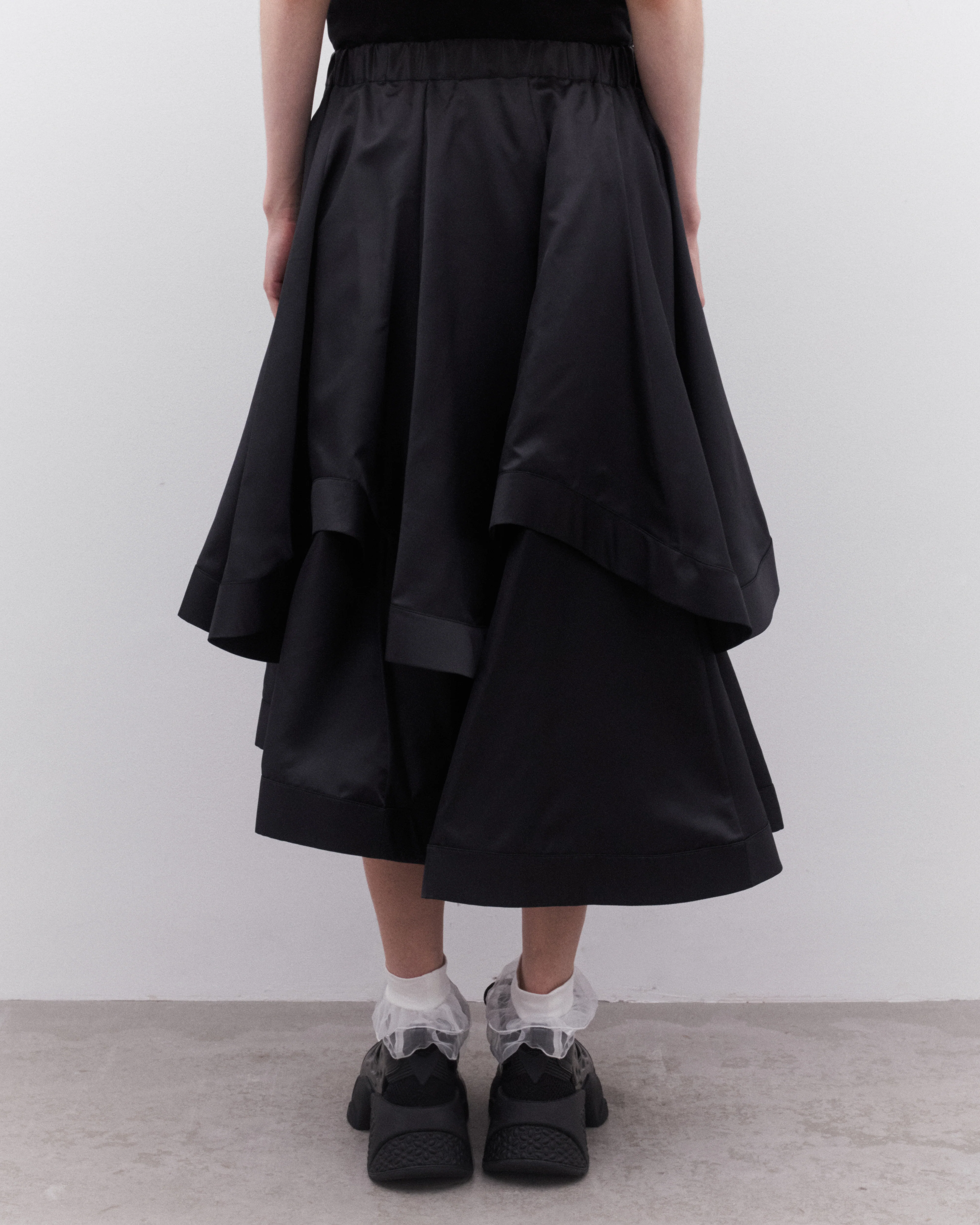 Noir Kei Ninomiya - Women’s Double Layer Skirt - (Black) - Image 5