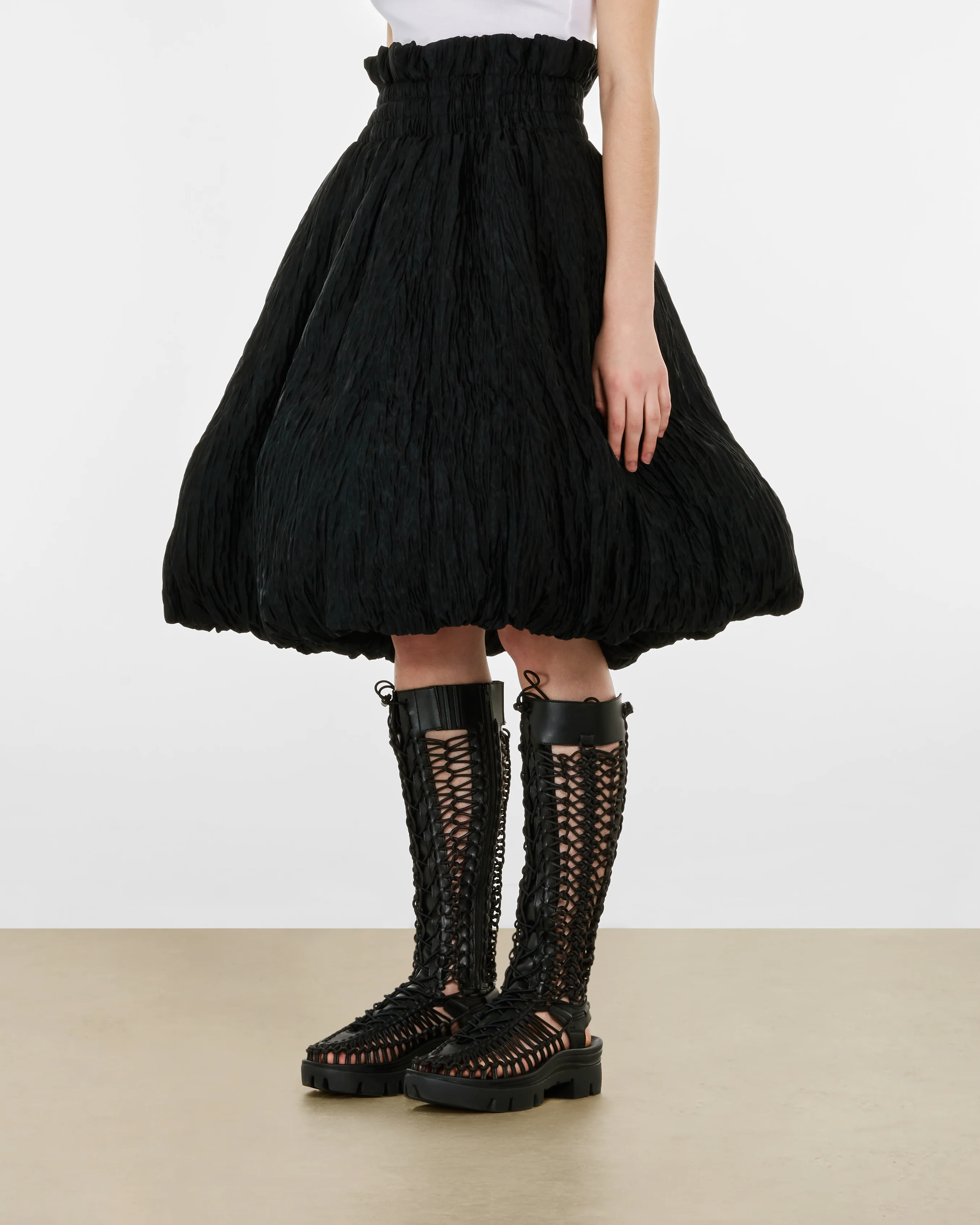 Noir Kei Ninomiya - Women’s Jacquard Voluminous Hem Skirt - (Black) - Image 3