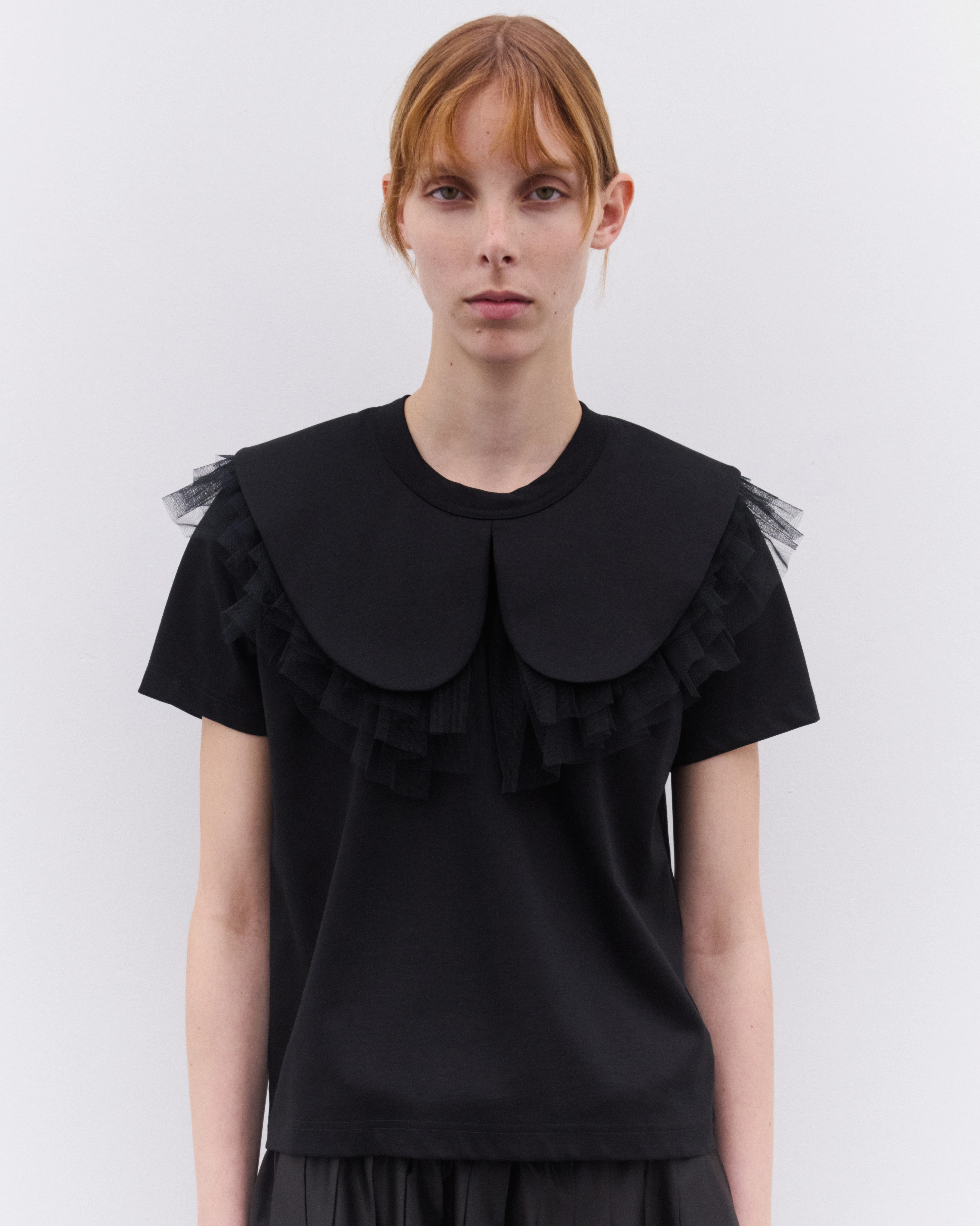 Noir Kei Ninomiya - Women’s Collared T-Shirt - (Black) - Image 3