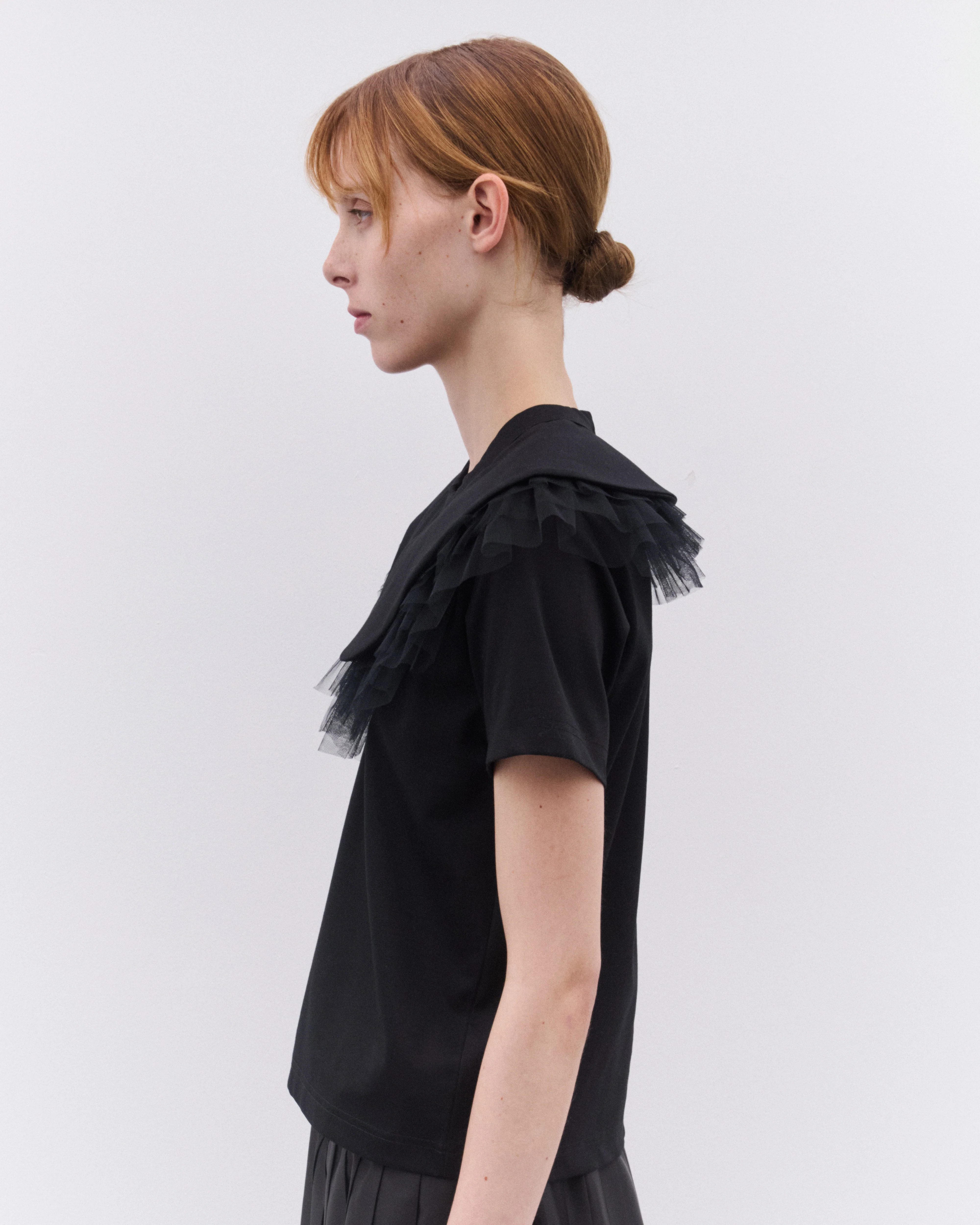 Noir Kei Ninomiya - Women’s Collared T-Shirt - (Black) - Image 4
