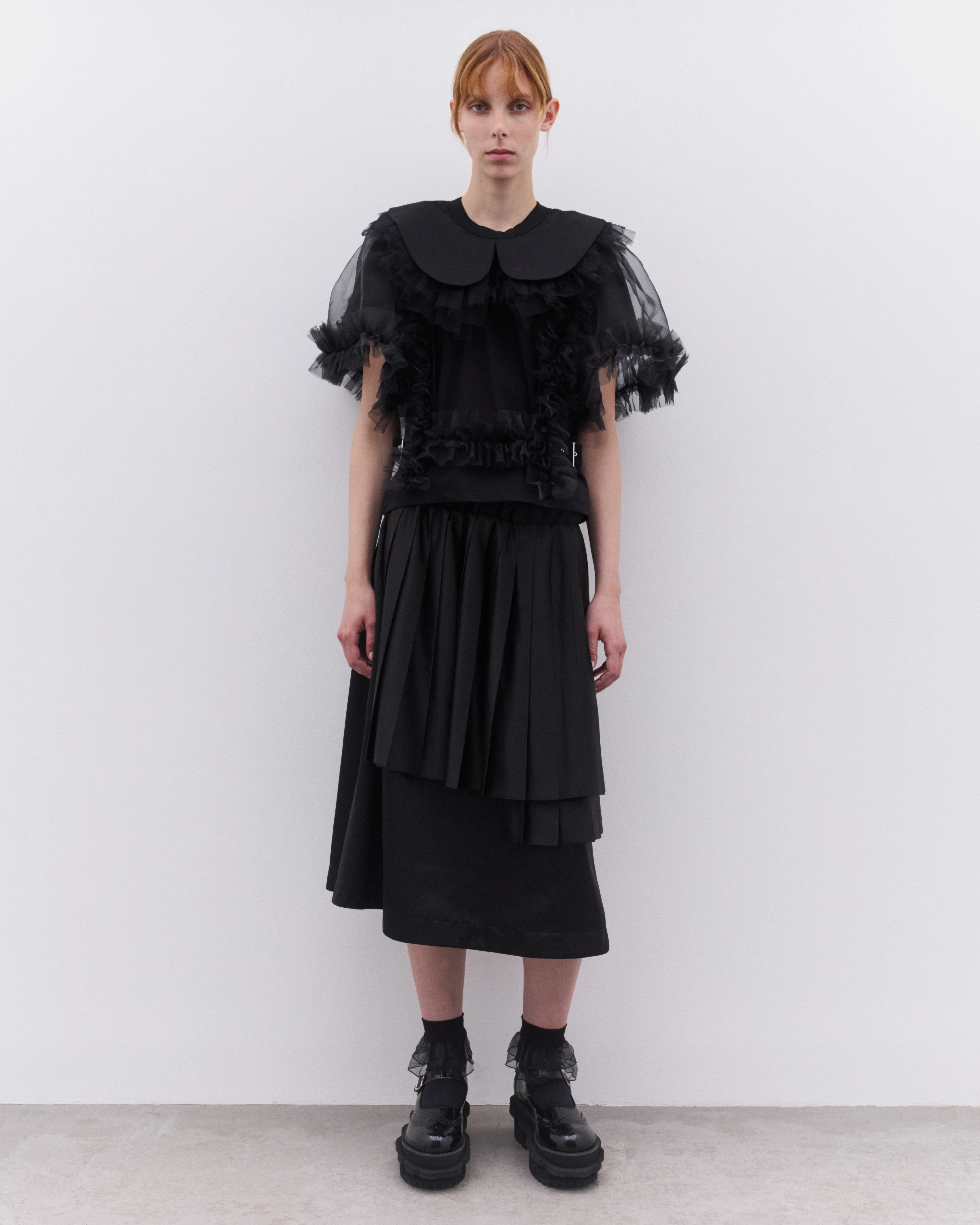Noir Kei Ninomiya - Women’s Collared T-Shirt - (Black) - Image 6