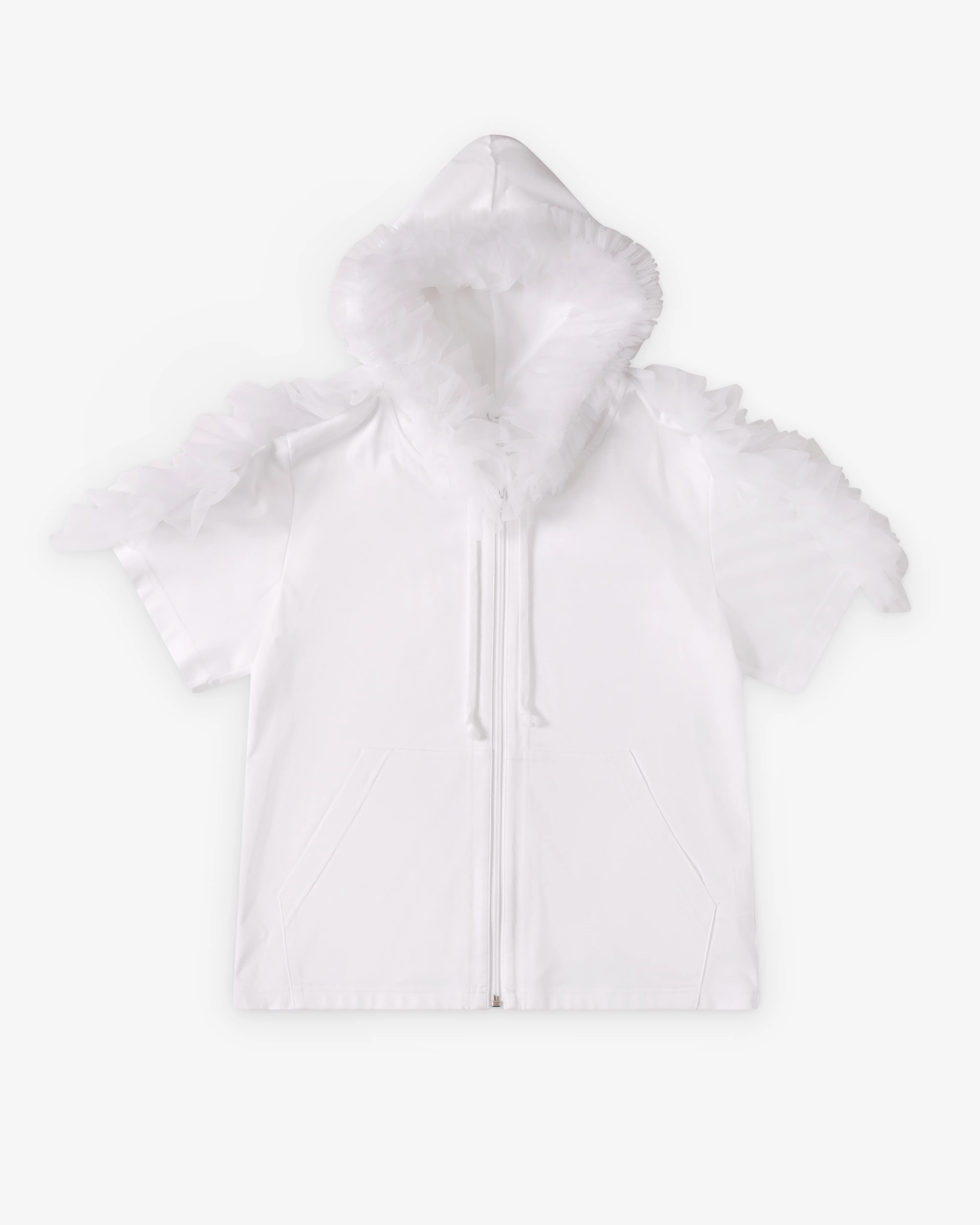 Noir Kei Ninomiya - Women's Hooded Tulle Shirt - (White)
