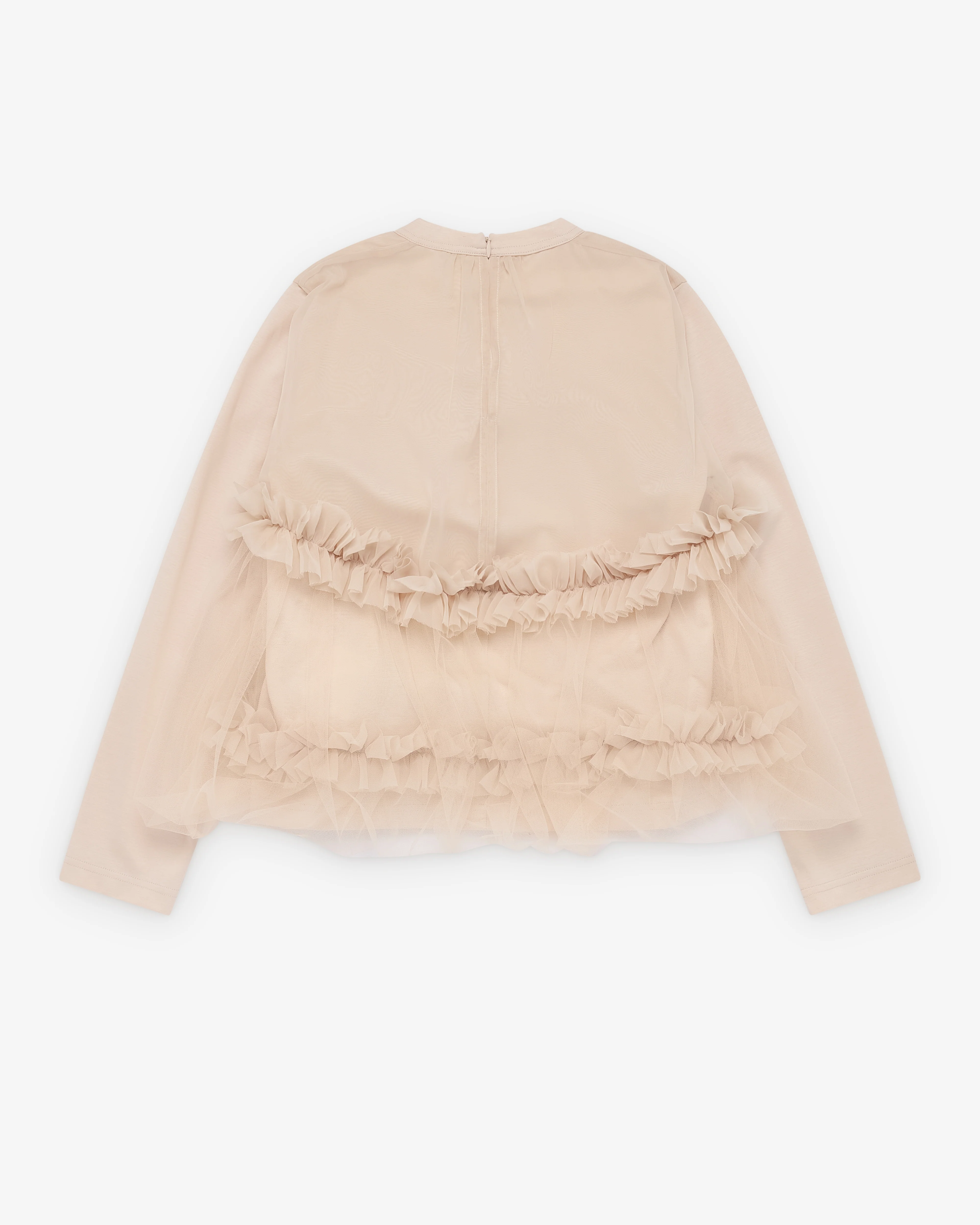 Noir Kei Ninomiya - Women's Tulle Ruffle T-Shirt - (Beige) - Image 2