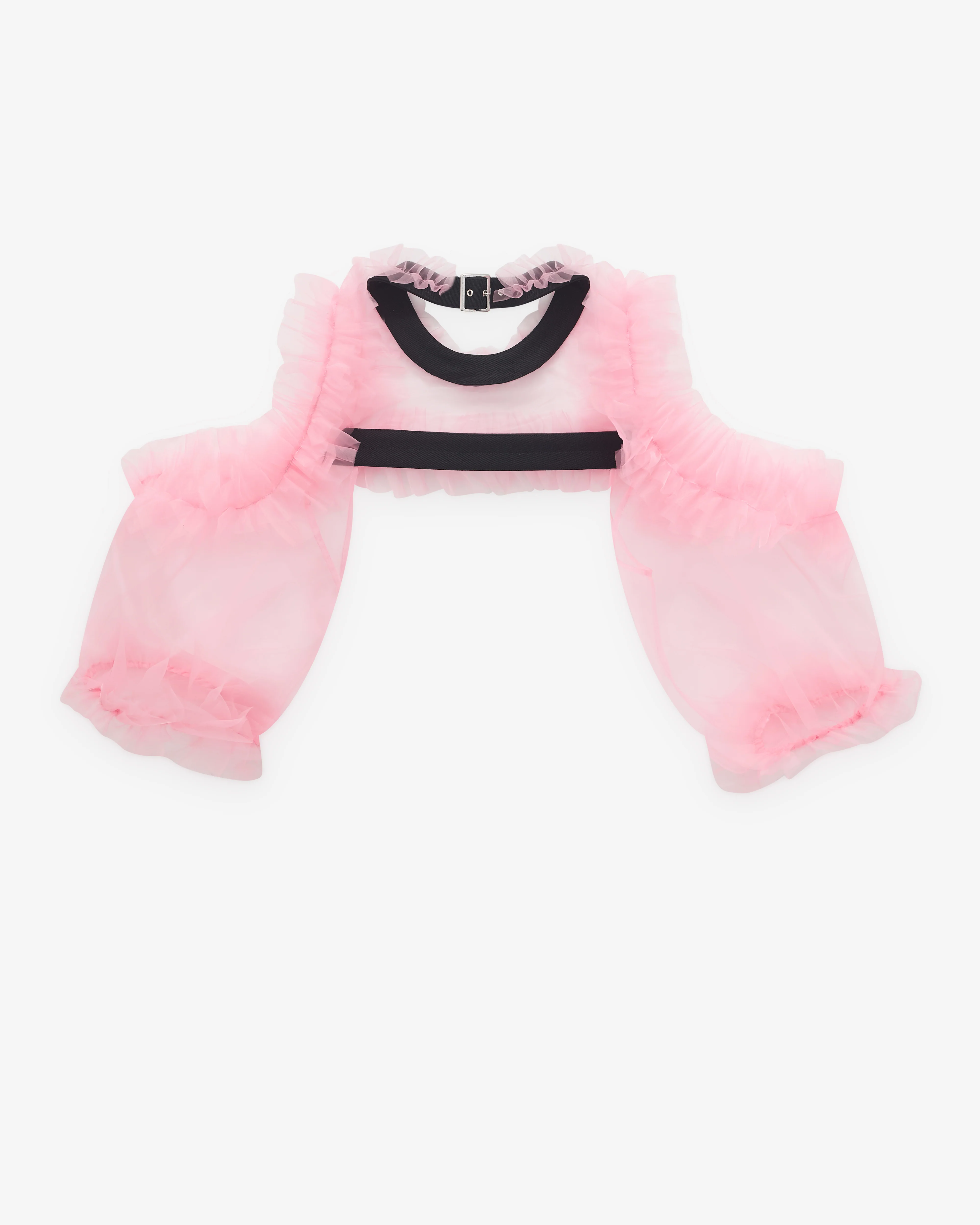 Noir Kei Ninomiya - Women’s Ruffle Sleeve Harness - (Pink/Black) - Image 2