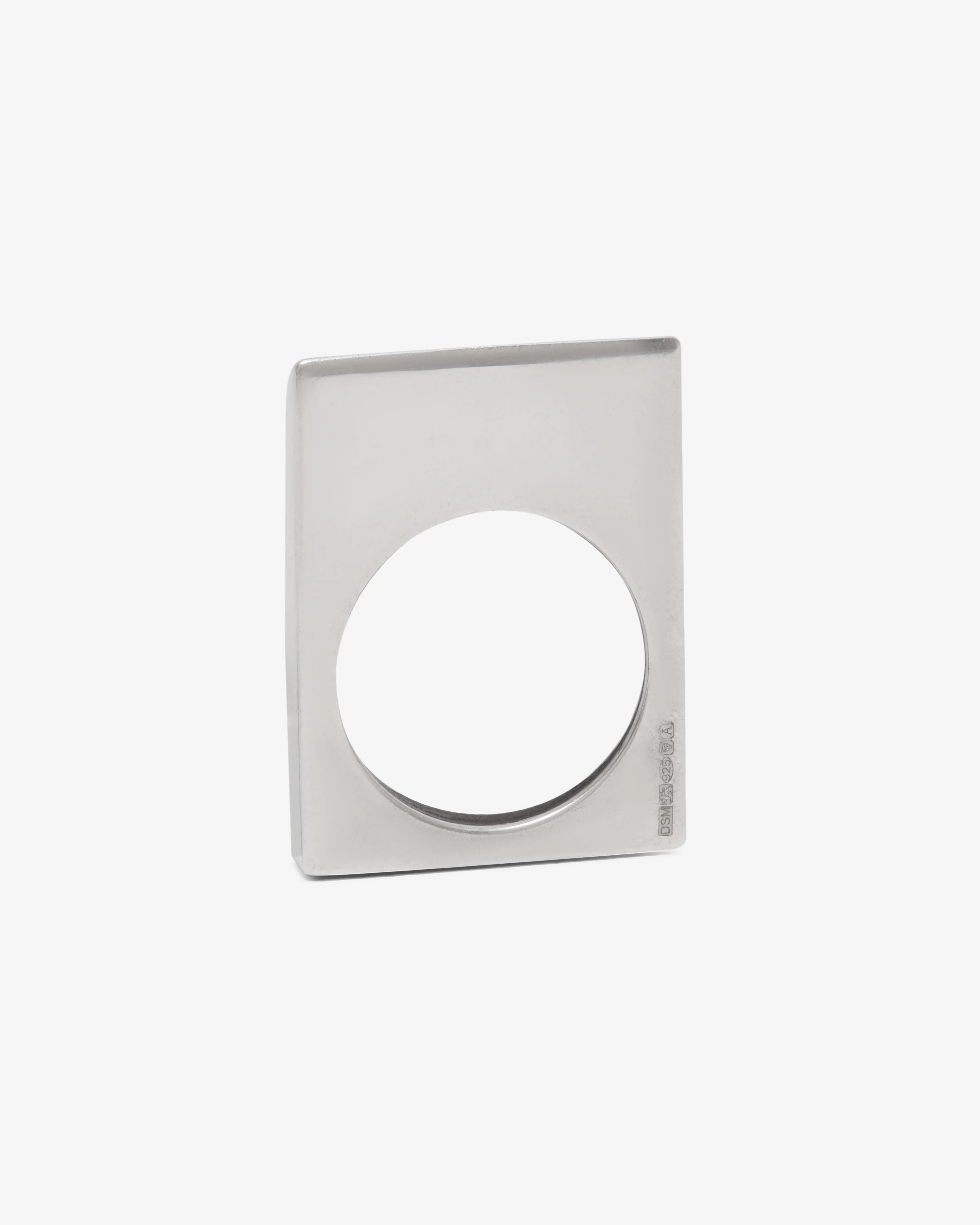 Old Jewelry - Ebony Wood Ring - (Silver) - Image 2