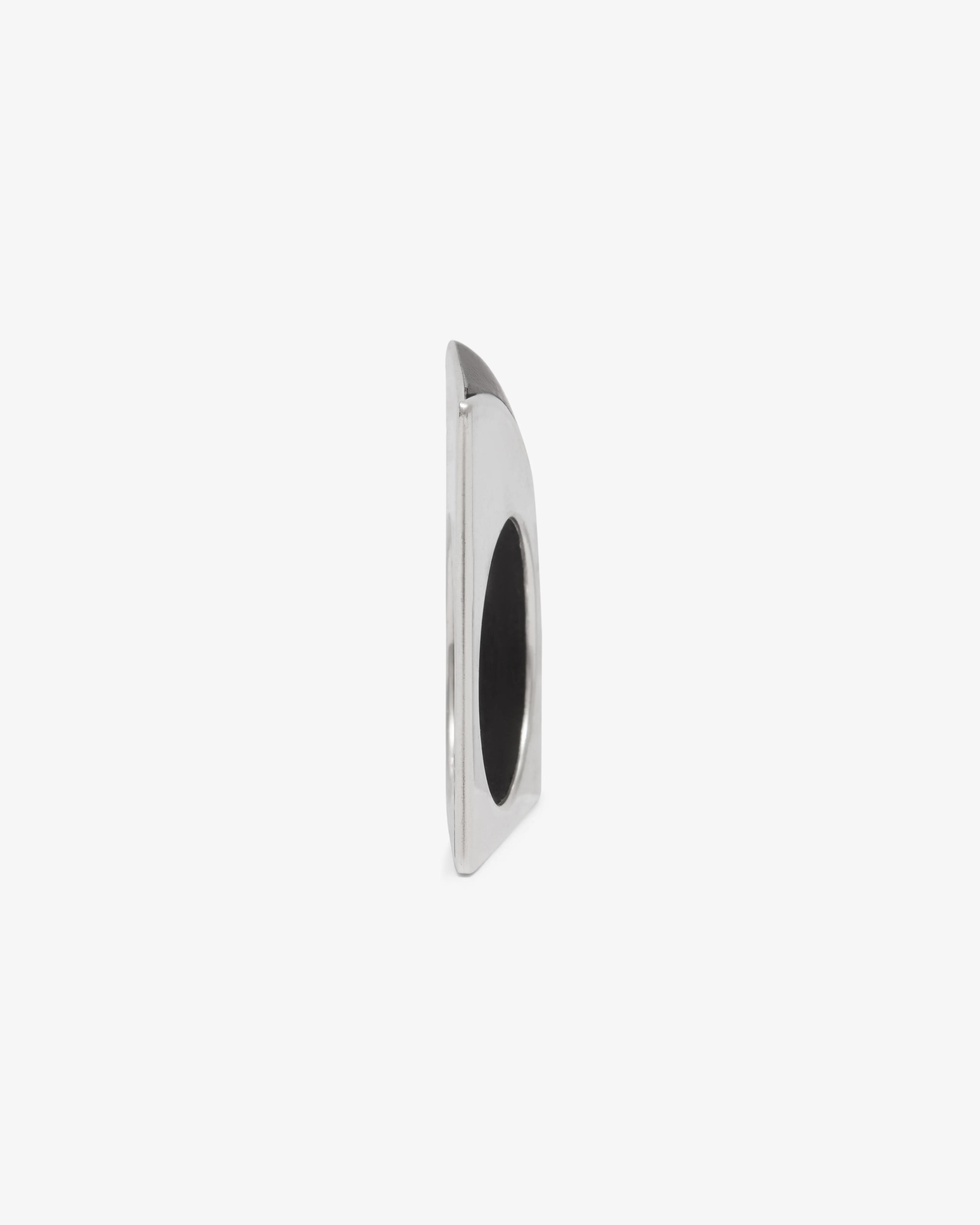 Old Jewelry - Ebony Wood Ring - (Silver) - Image 3