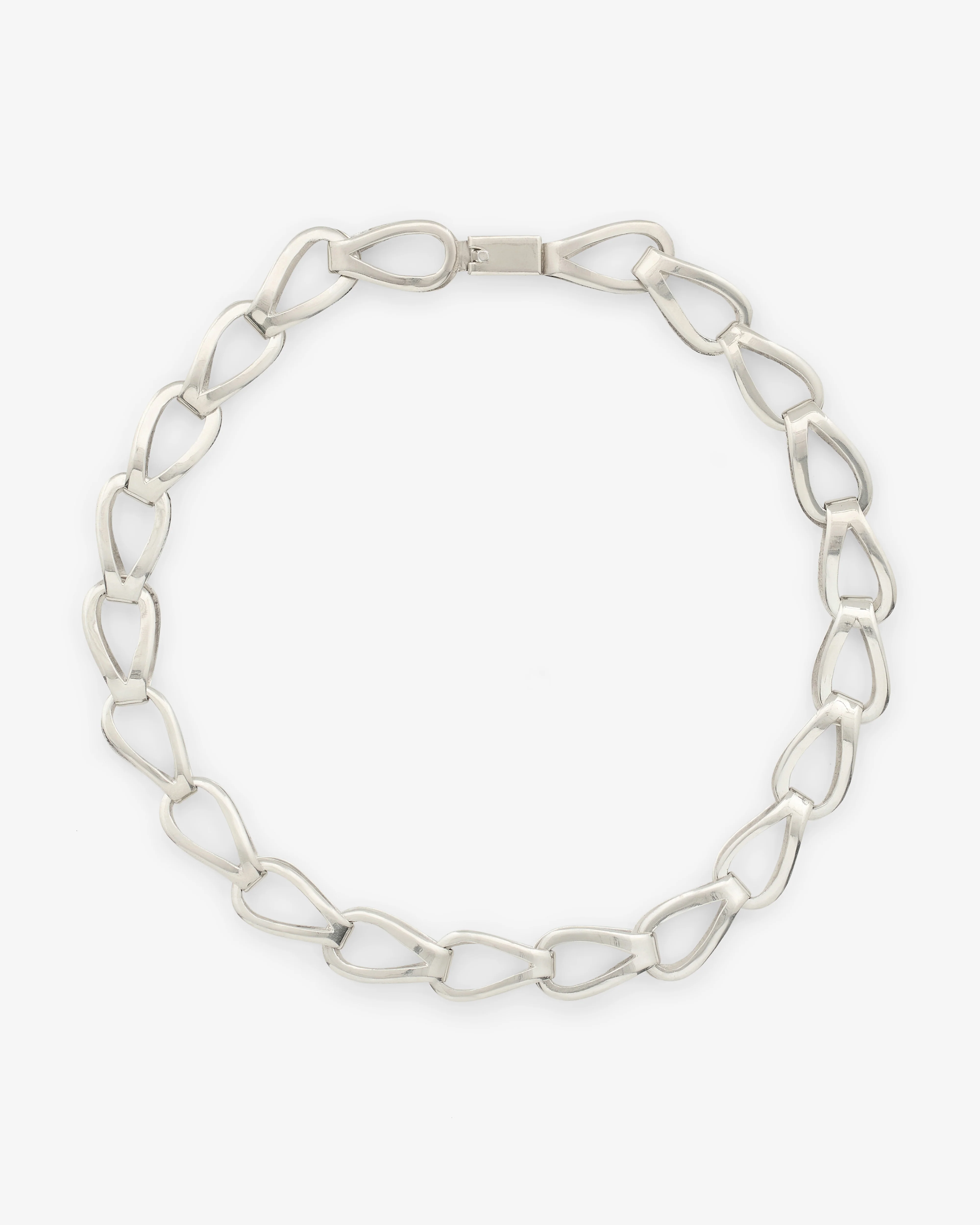 Old Jewelry - Dew Loop Necklace - (Silver)