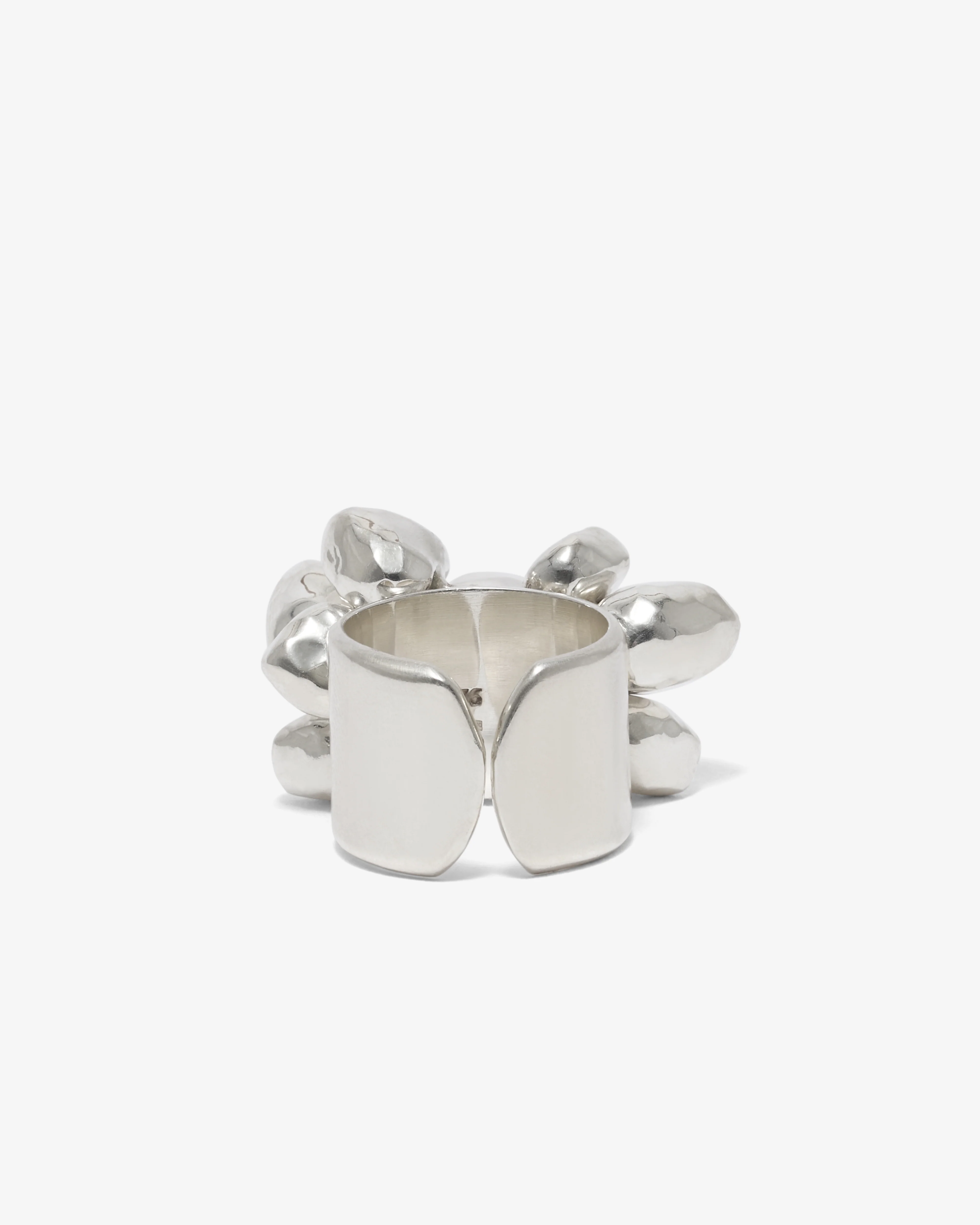 Old Jewelry - Hammered Heart Charm Cluster R - (Silver) - Image 3