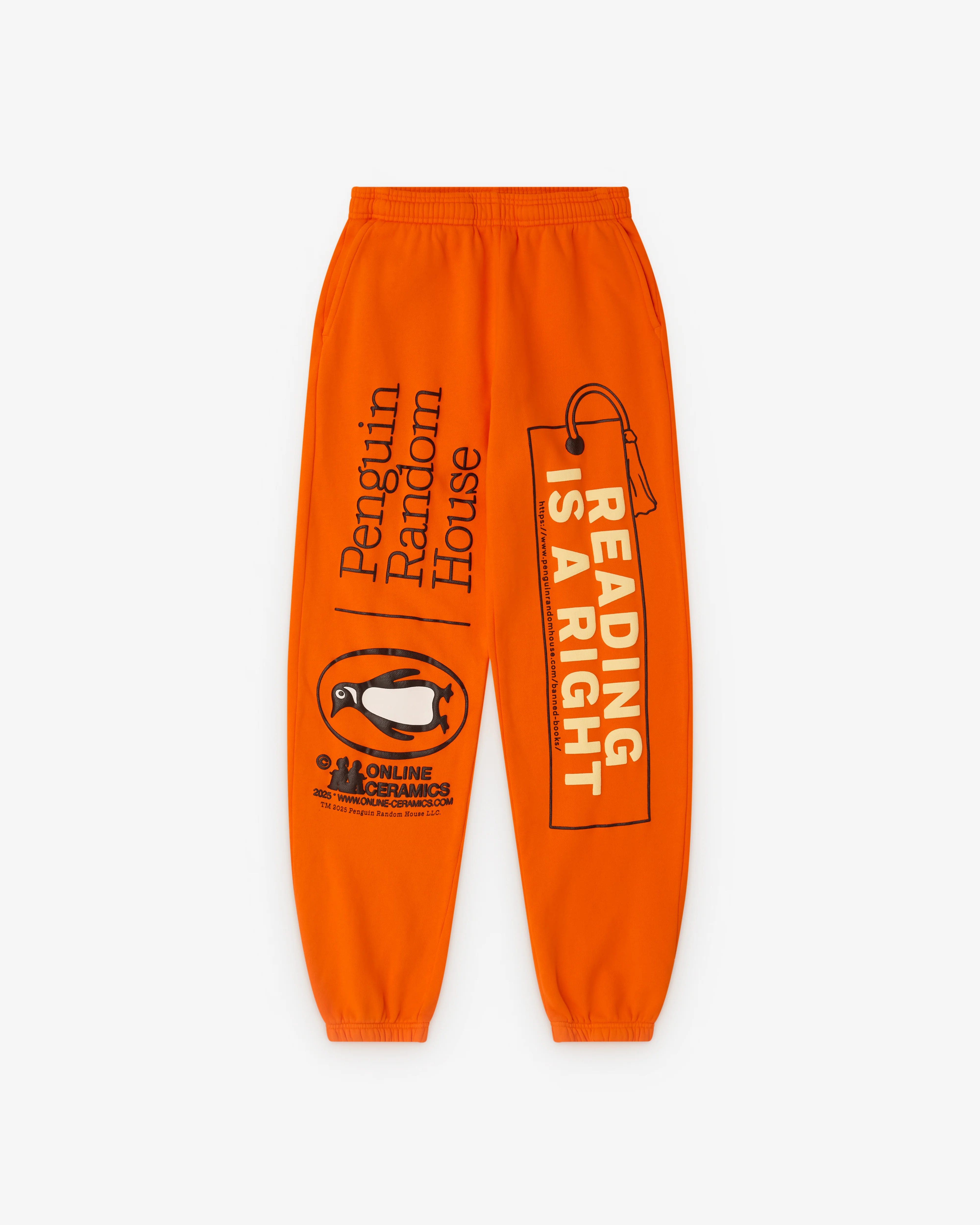 Online Ceramics - Reading Is A Right Sweatpants - (Rust)