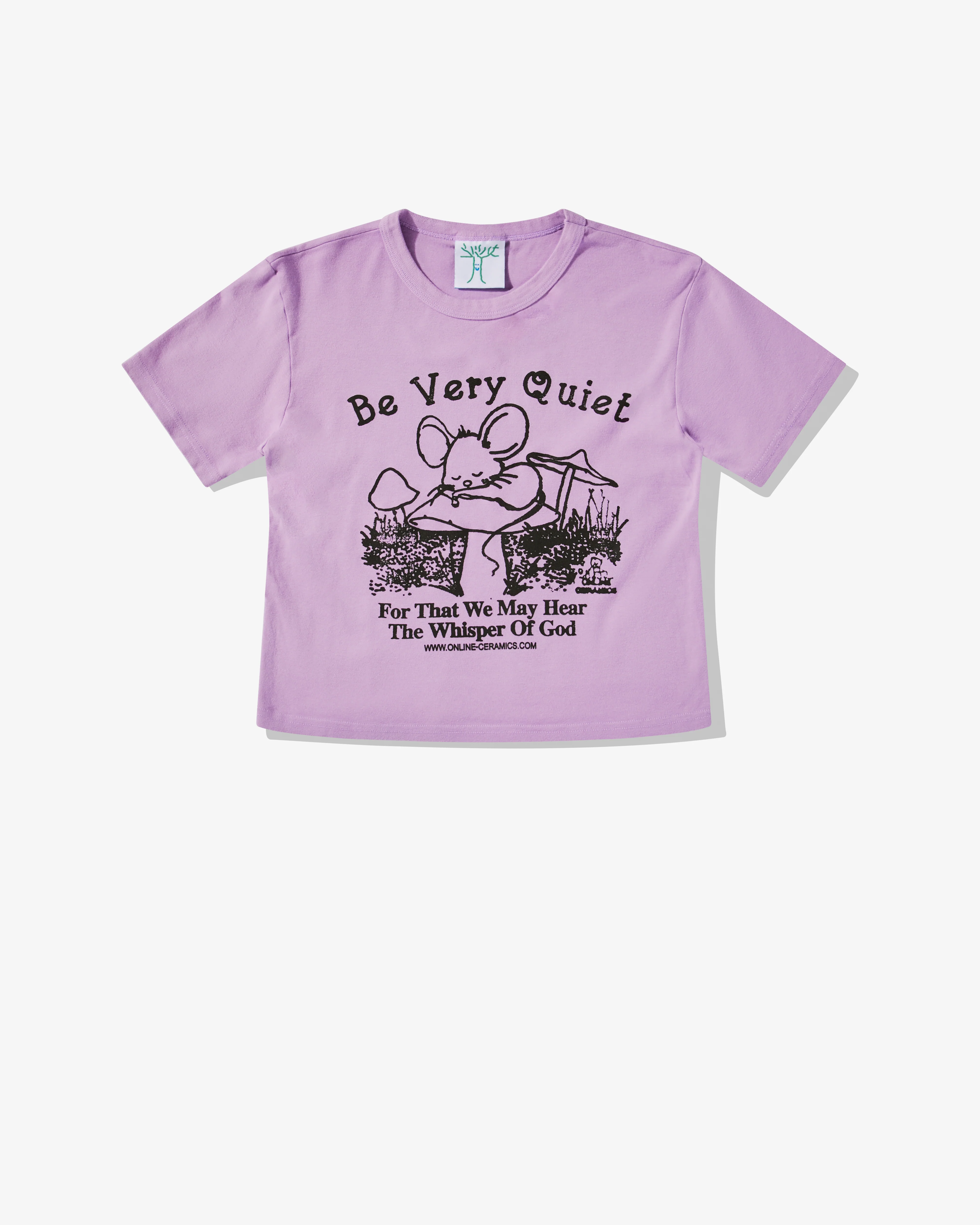 Online Ceramics - Women’s Be Very Quiet Baby Tee - (Quail)