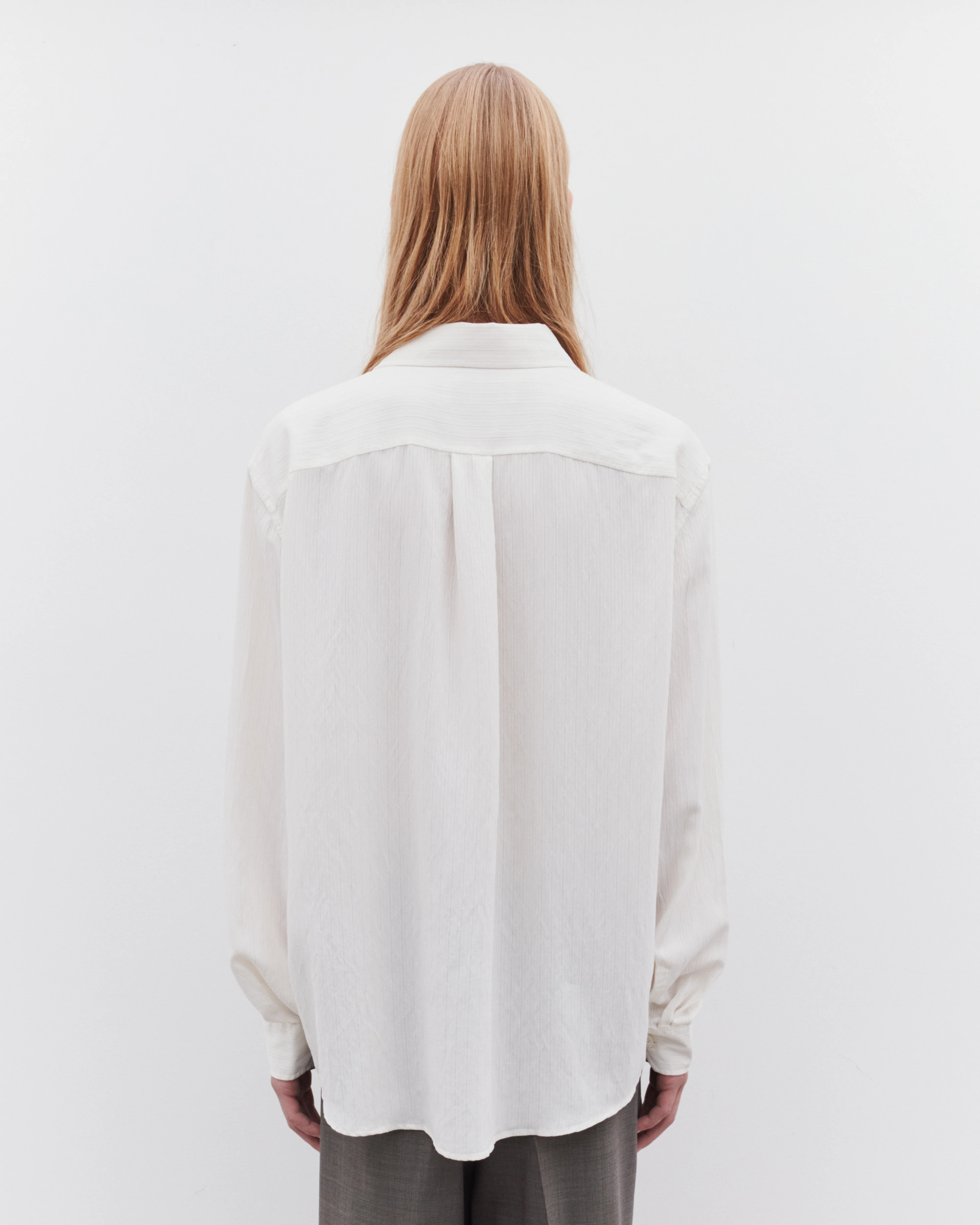 Our Legacy - Men’s Beyond Shirt - (Cream Stripe) - Image 4