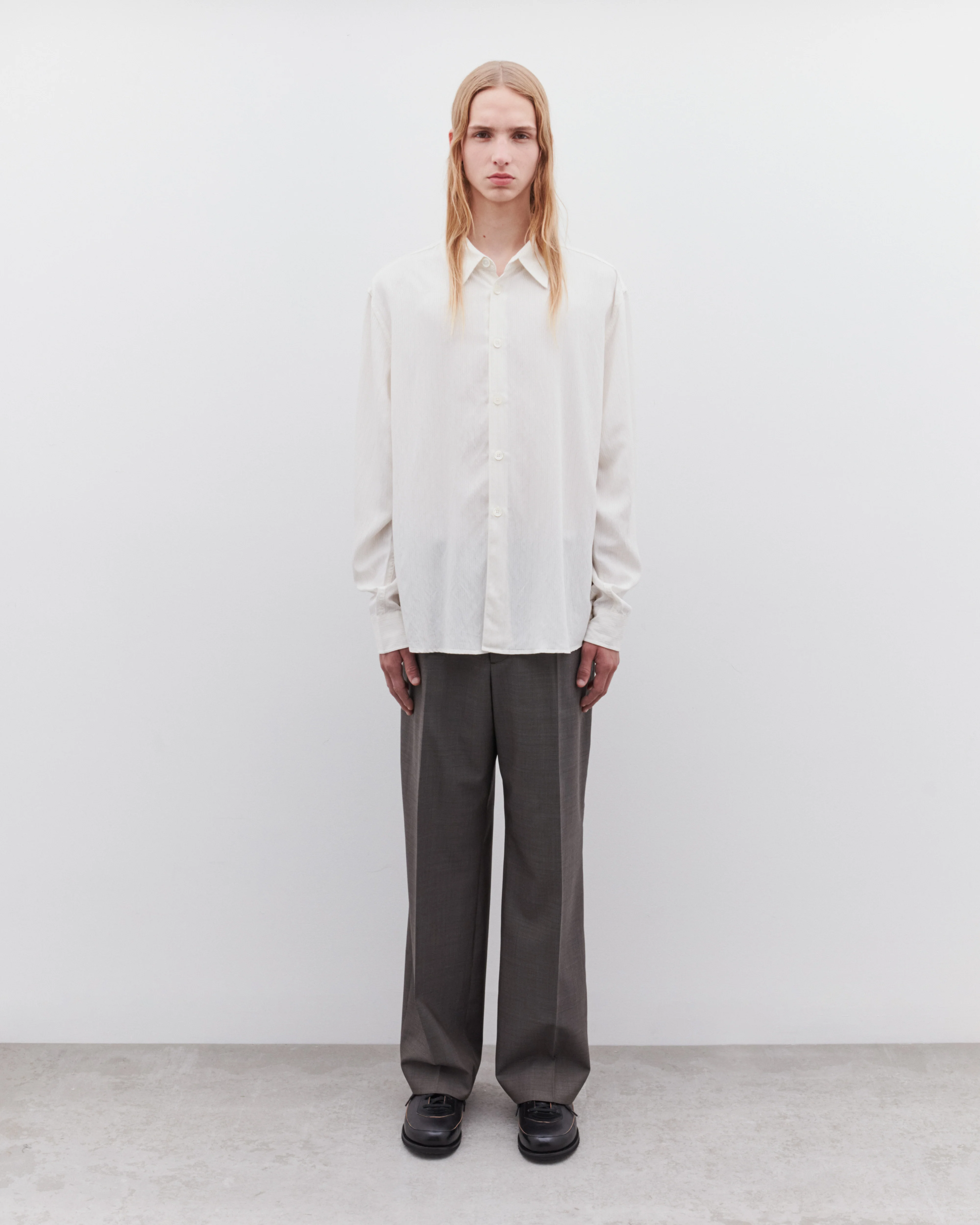 Our Legacy - Men’s Beyond Shirt - (Cream Stripe) - Image 5