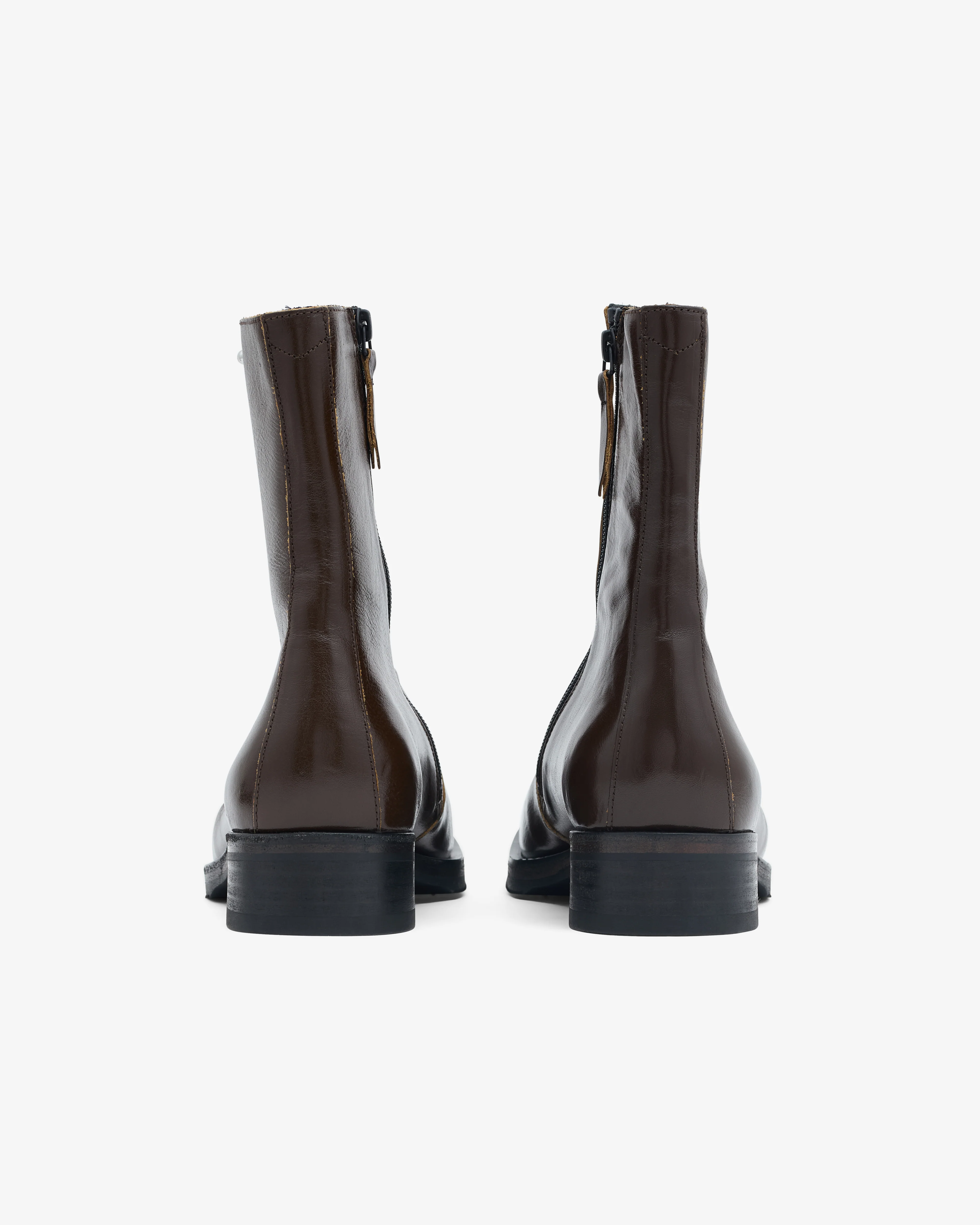 Our Legacy - Men's Camion Boot - (Olive Leather) - Image 4