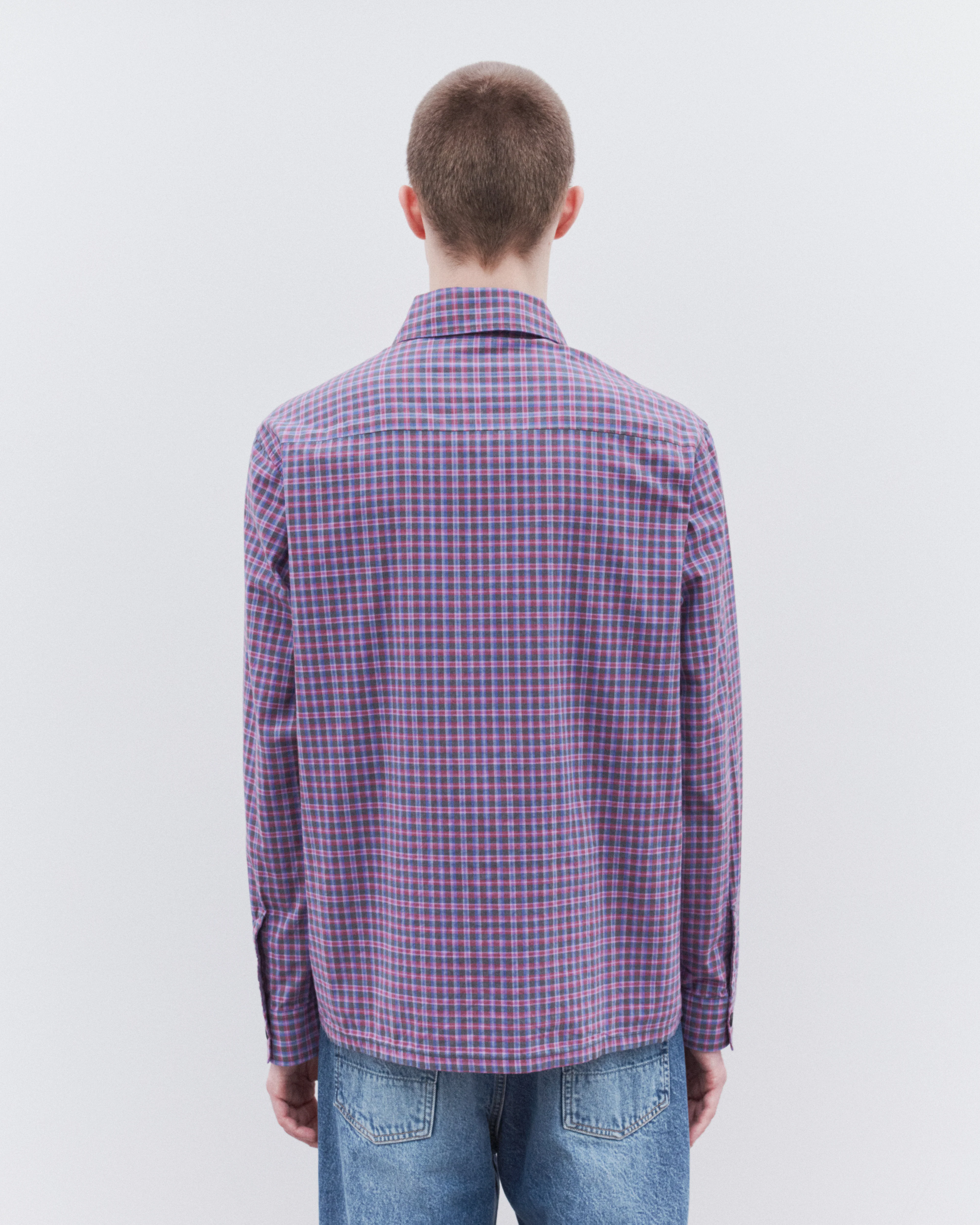 Our Legacy - Men's Heusen Shirt - (Venice Check Almost Seersucker) - Image 5