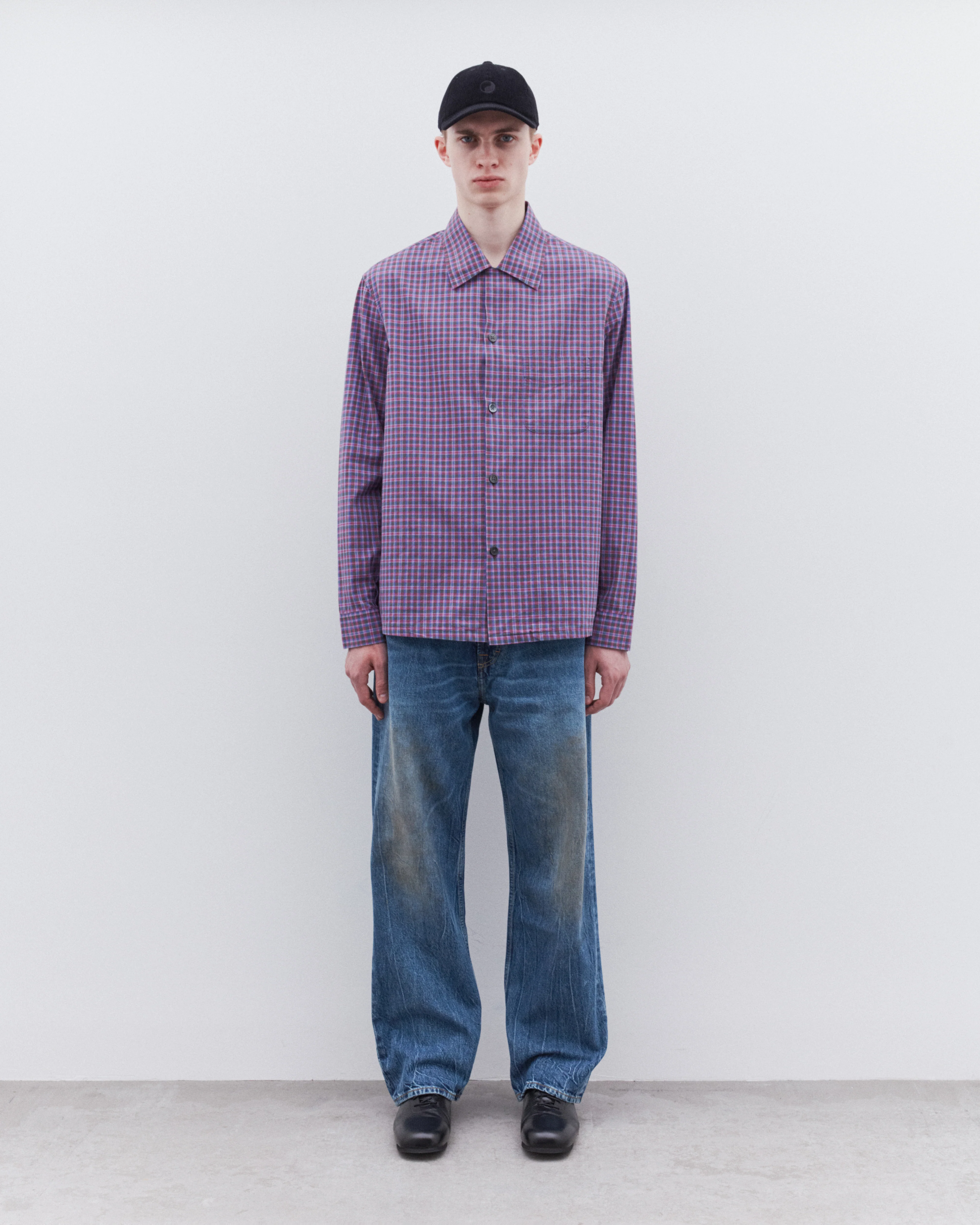 Our Legacy - Men's Heusen Shirt - (Venice Check Almost Seersucker) - Image 6