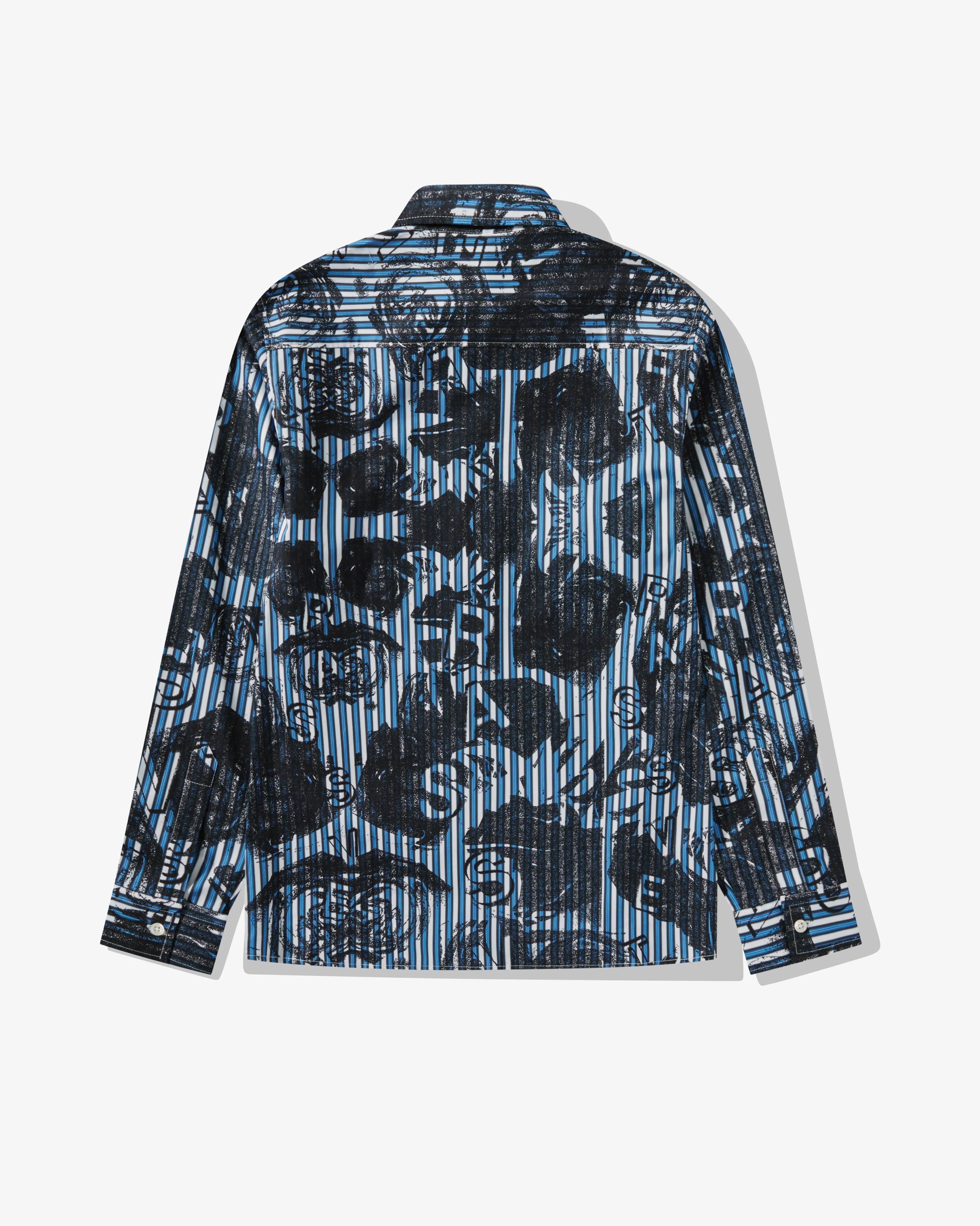 Rassvet - Men’s Roses All Over Print Shirt - (Blue) - Image 2