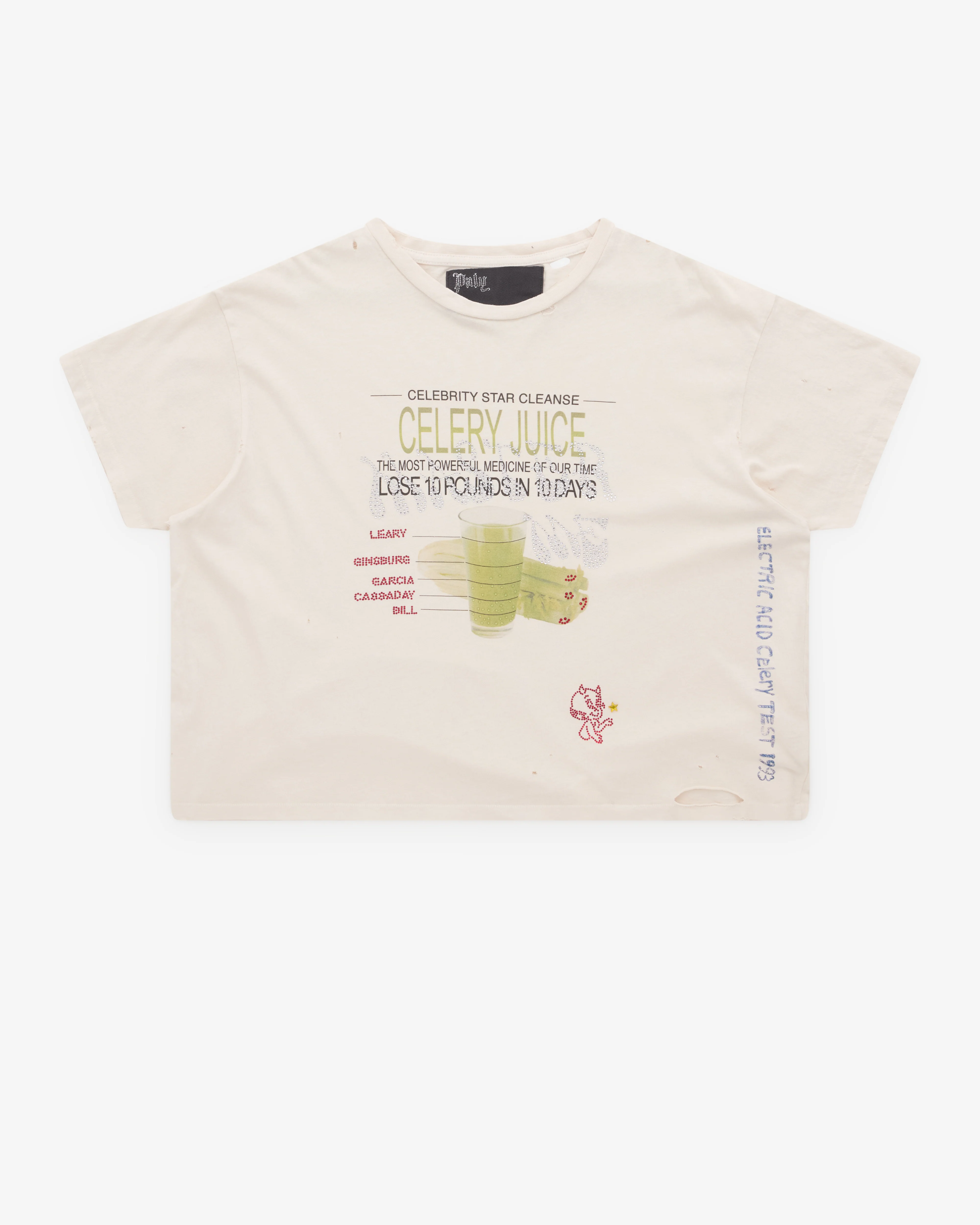 Paly - Celery Cleanse T-Shirt - (Washed White)