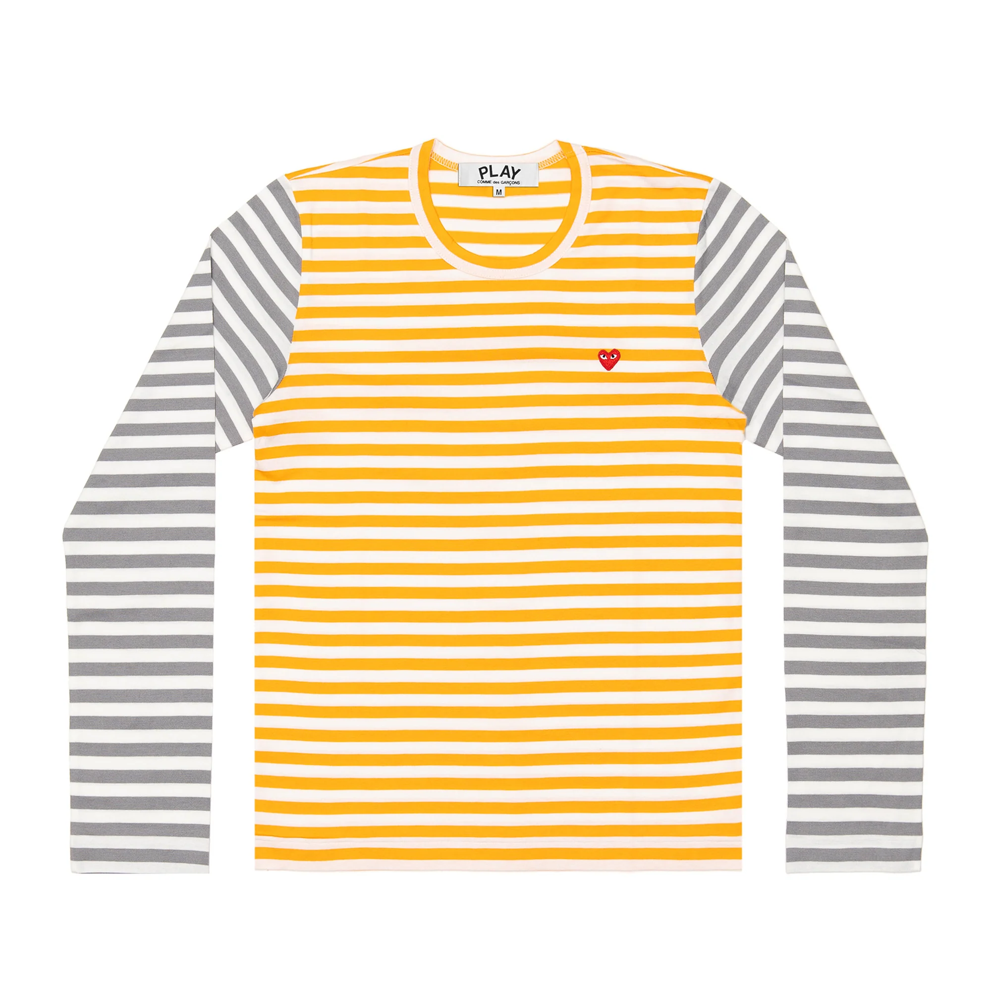 Play - Bi-Colour Stripe T-Shirt - (Yellow/Grey)