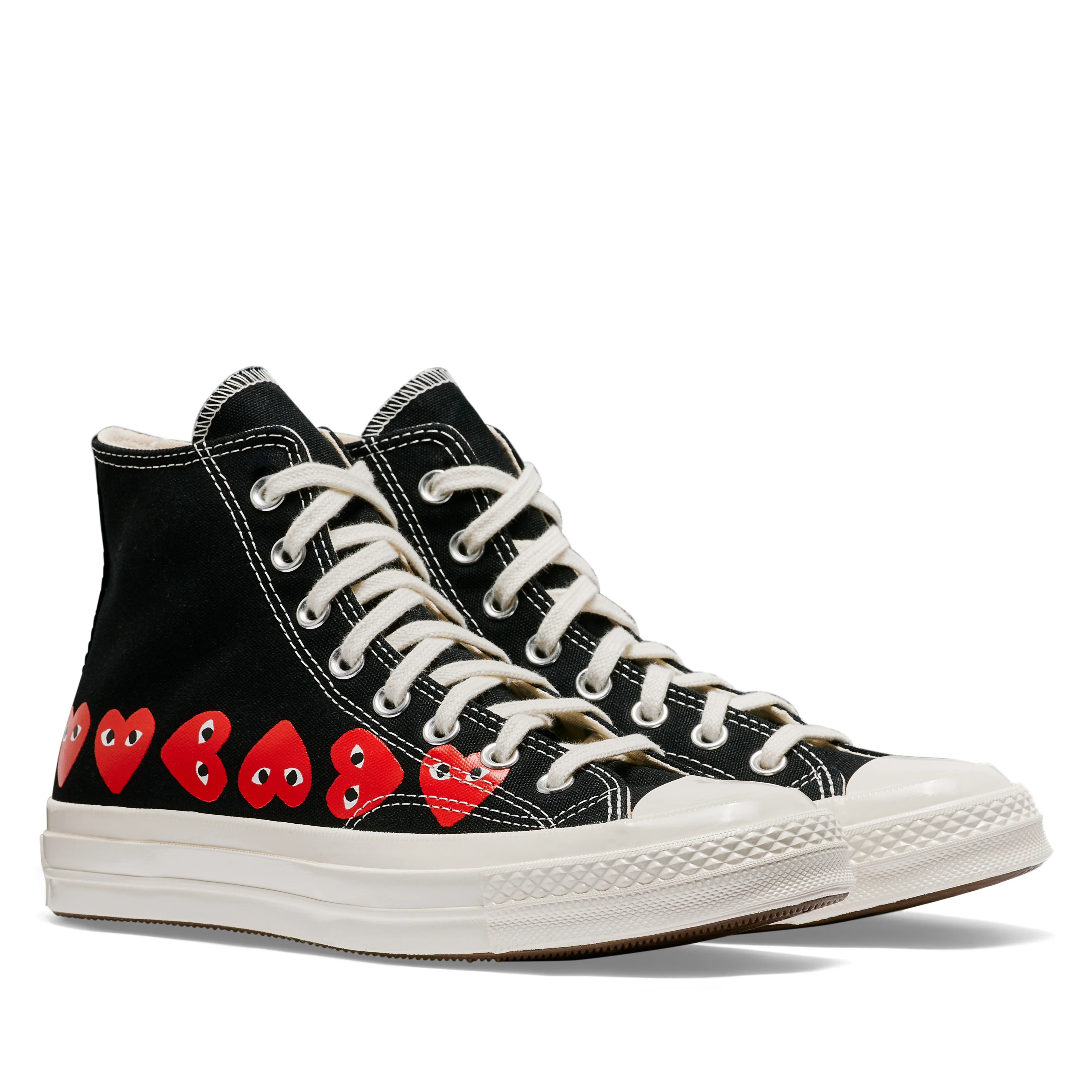 Play Converse - Multi Red Heart Chuck Taylor All Star '70 High Sneakers - (Black) - Image 3