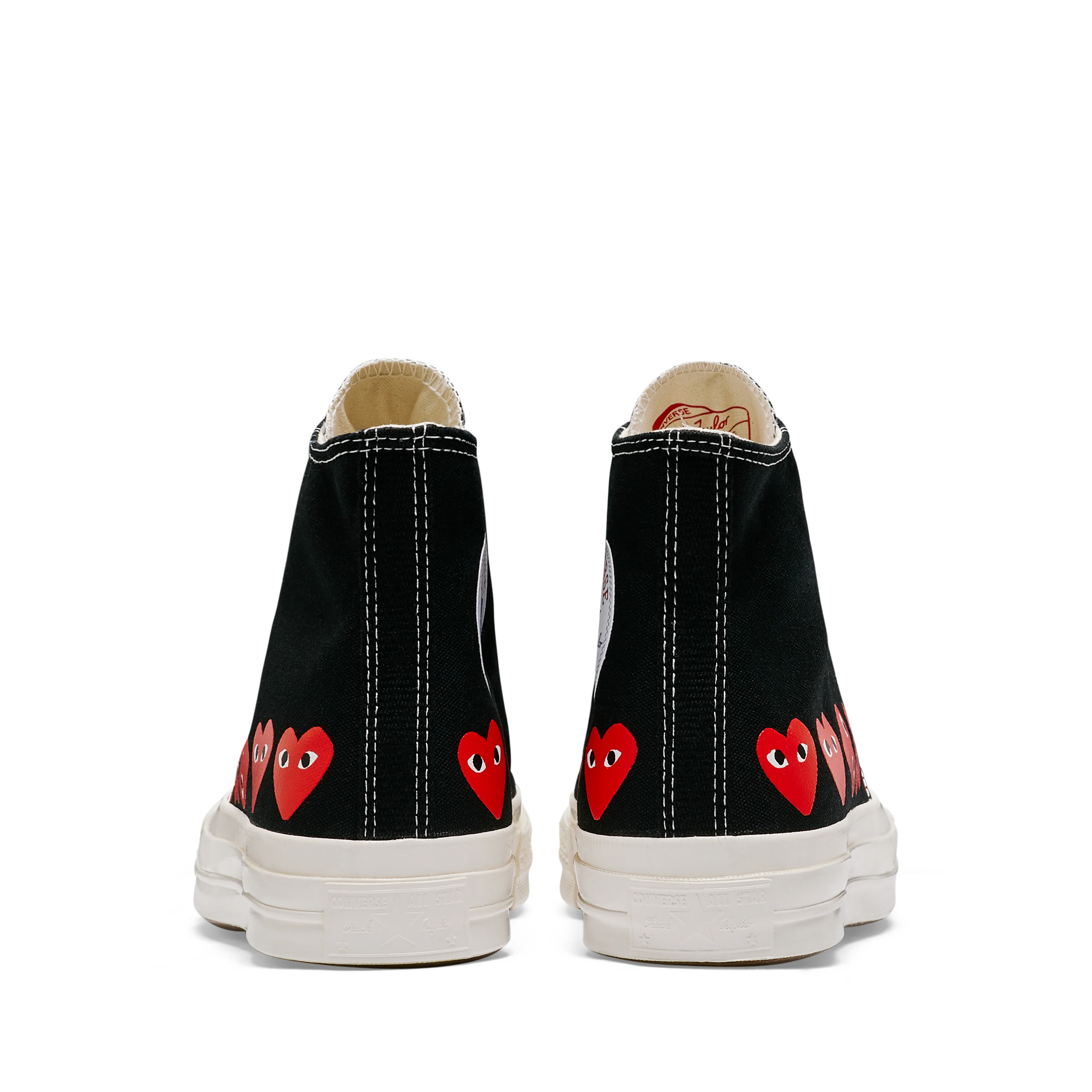 Play Converse - Multi Red Heart Chuck Taylor All Star '70 High Sneakers - (Black) - Image 4