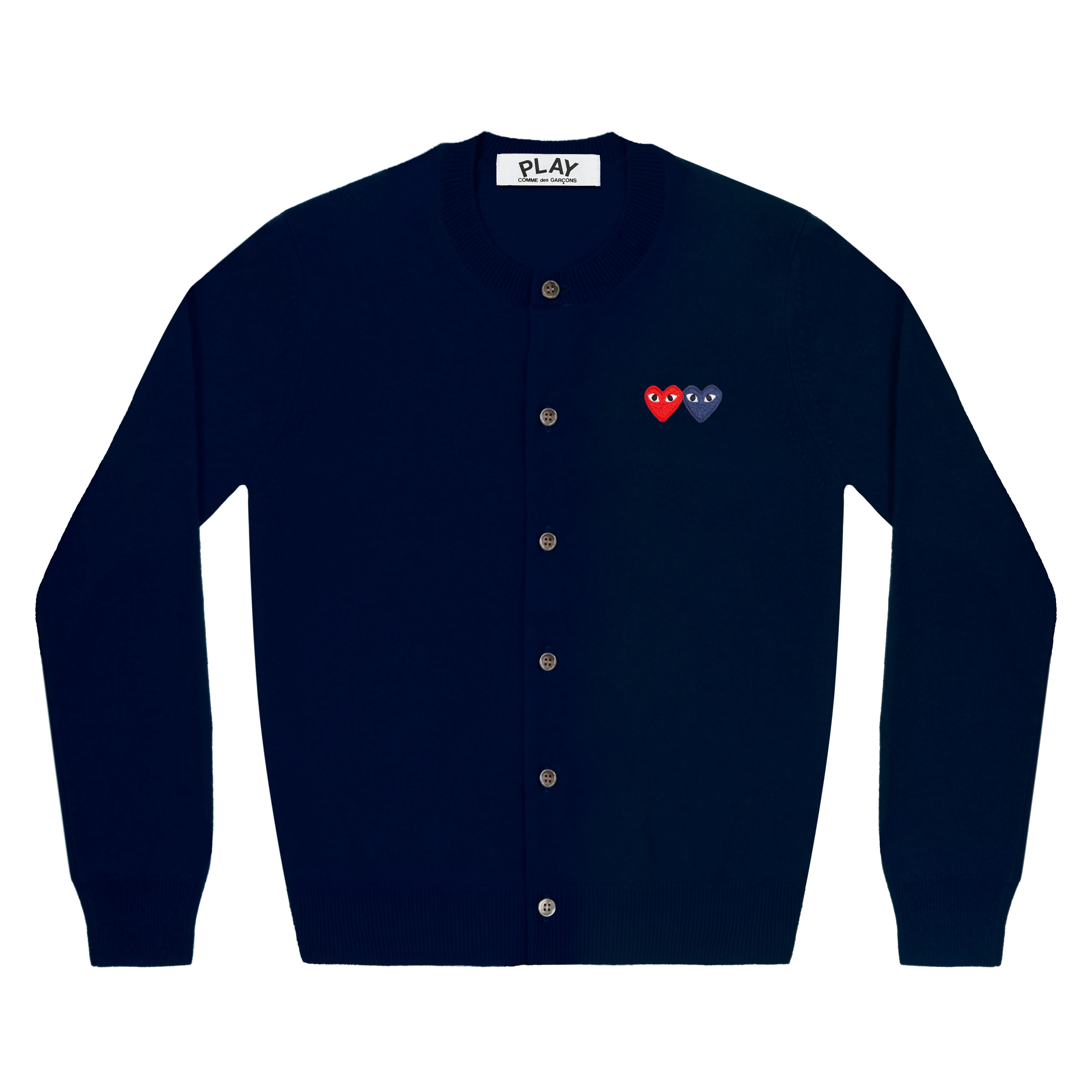 Play - Double Heart Women’s Cardigan - (Navy)