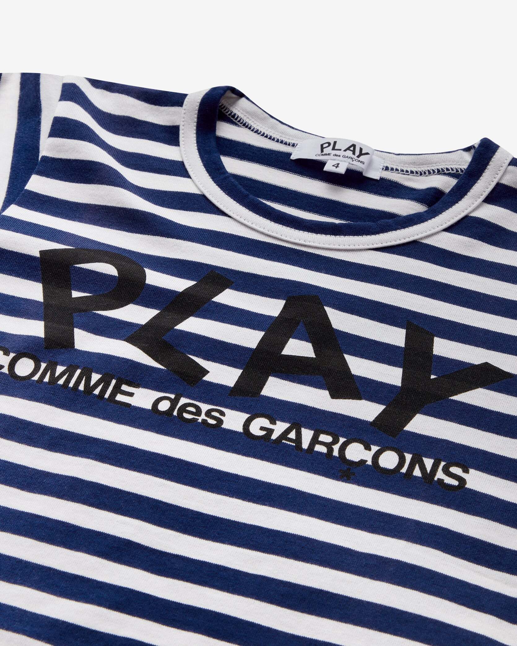 Play - Striped Kid’s Striped T-Shirt - (Navy) - Image 2