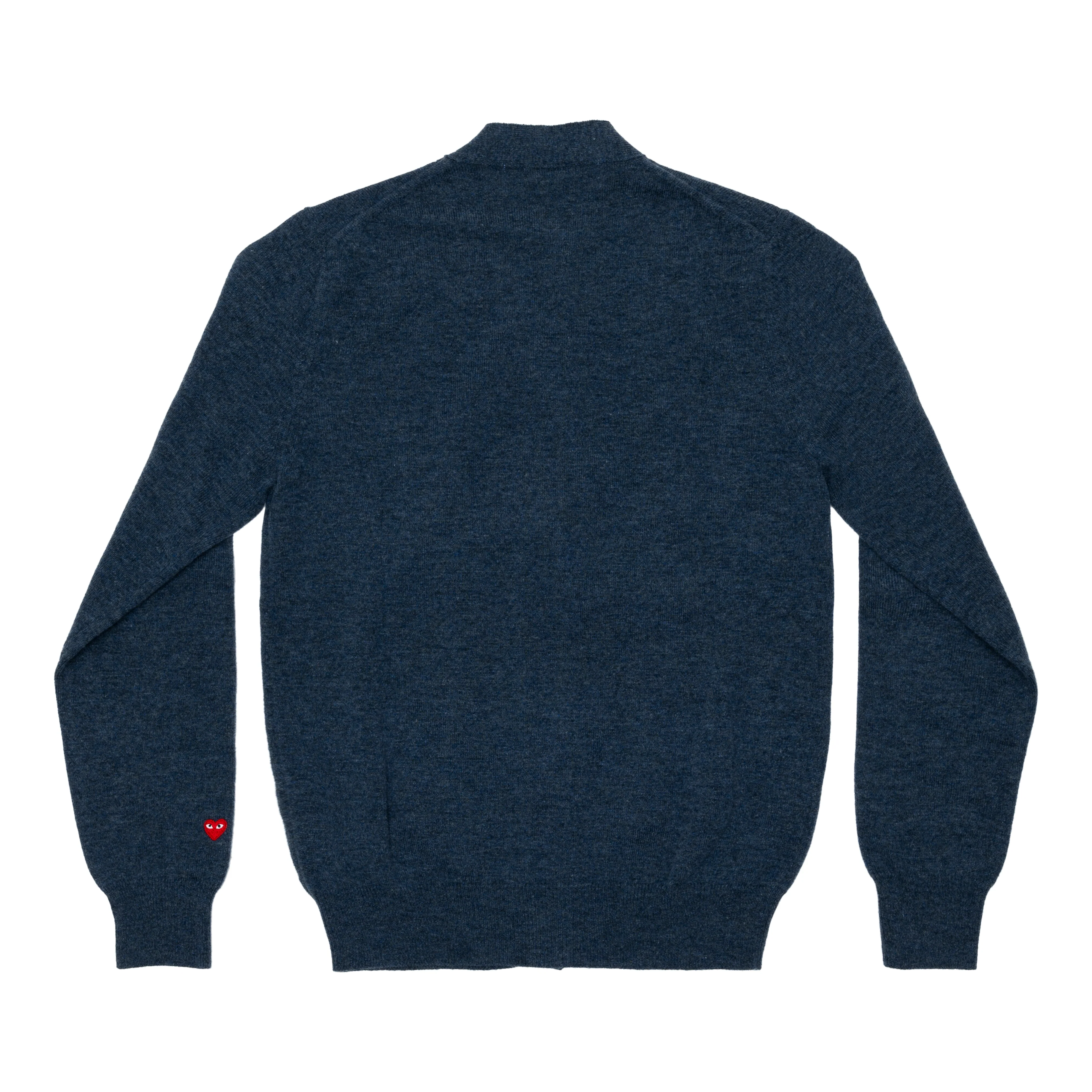 Play - Men’s Lambswool V Neck Cardigan - (Navy) - Image 2