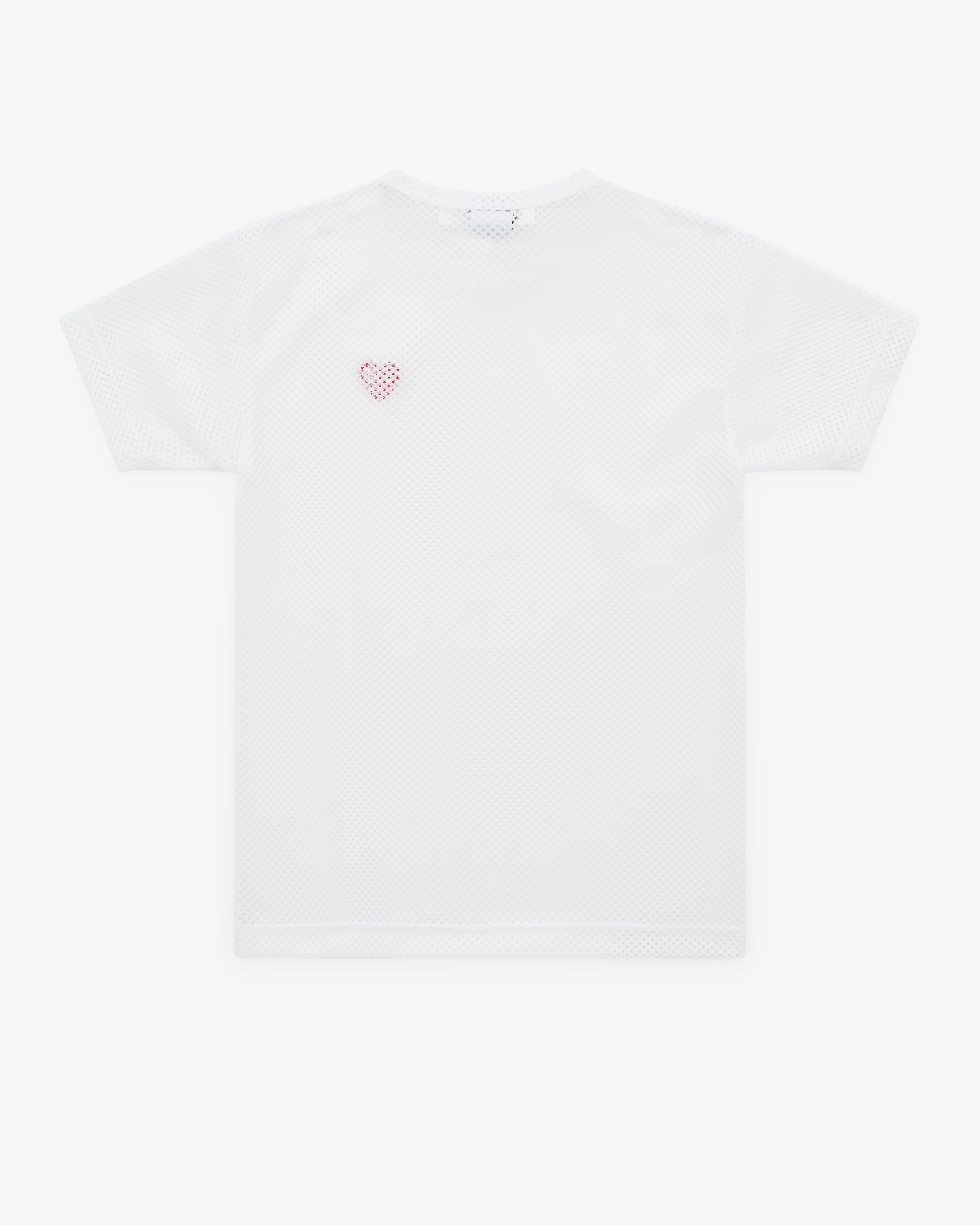 Play - Mesh T-Shirt Red Heart - (White) - Image 2