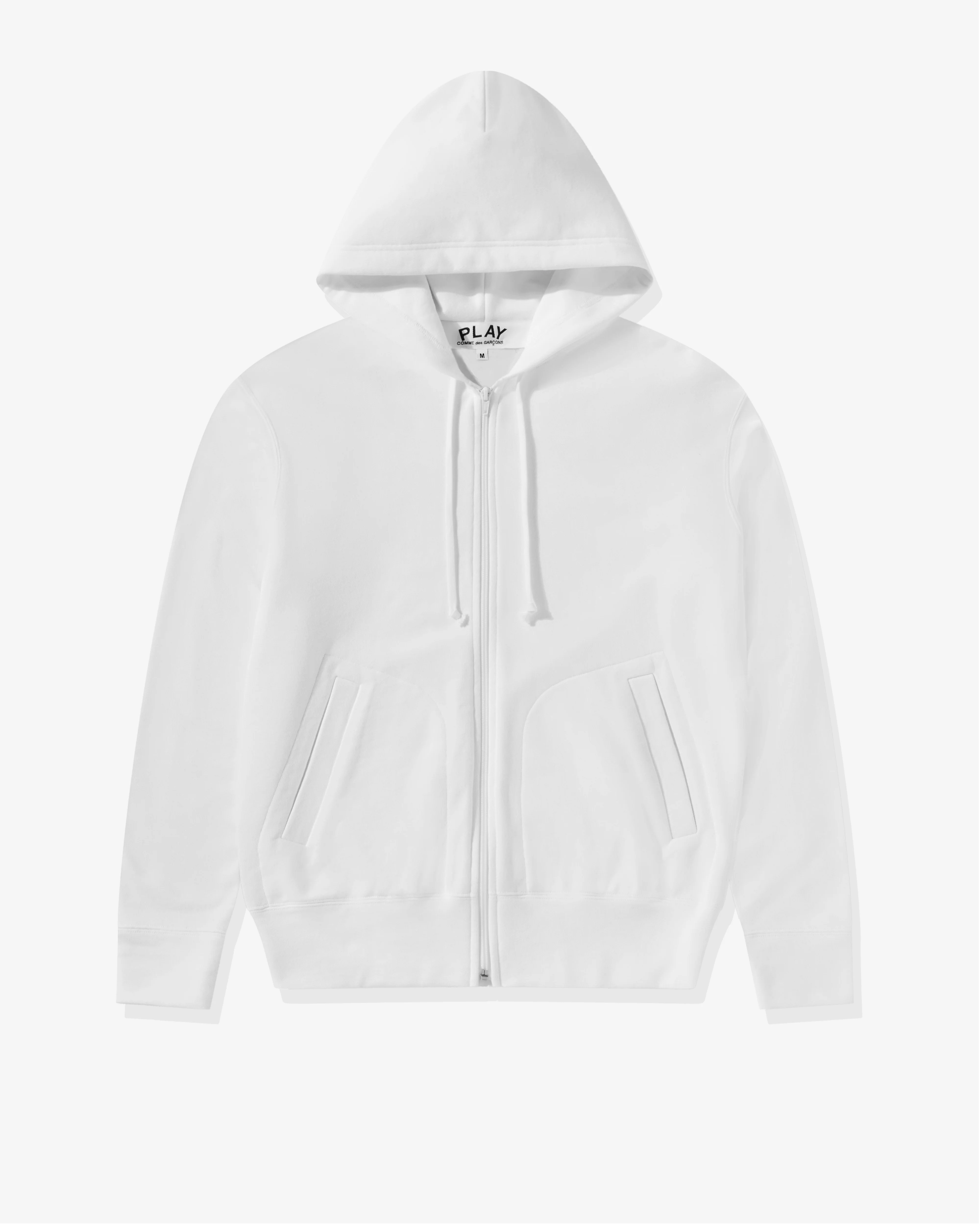 Play - Unisex Reverse Red Heart Zip Hooded Sweatshirt - (White) - Image 2