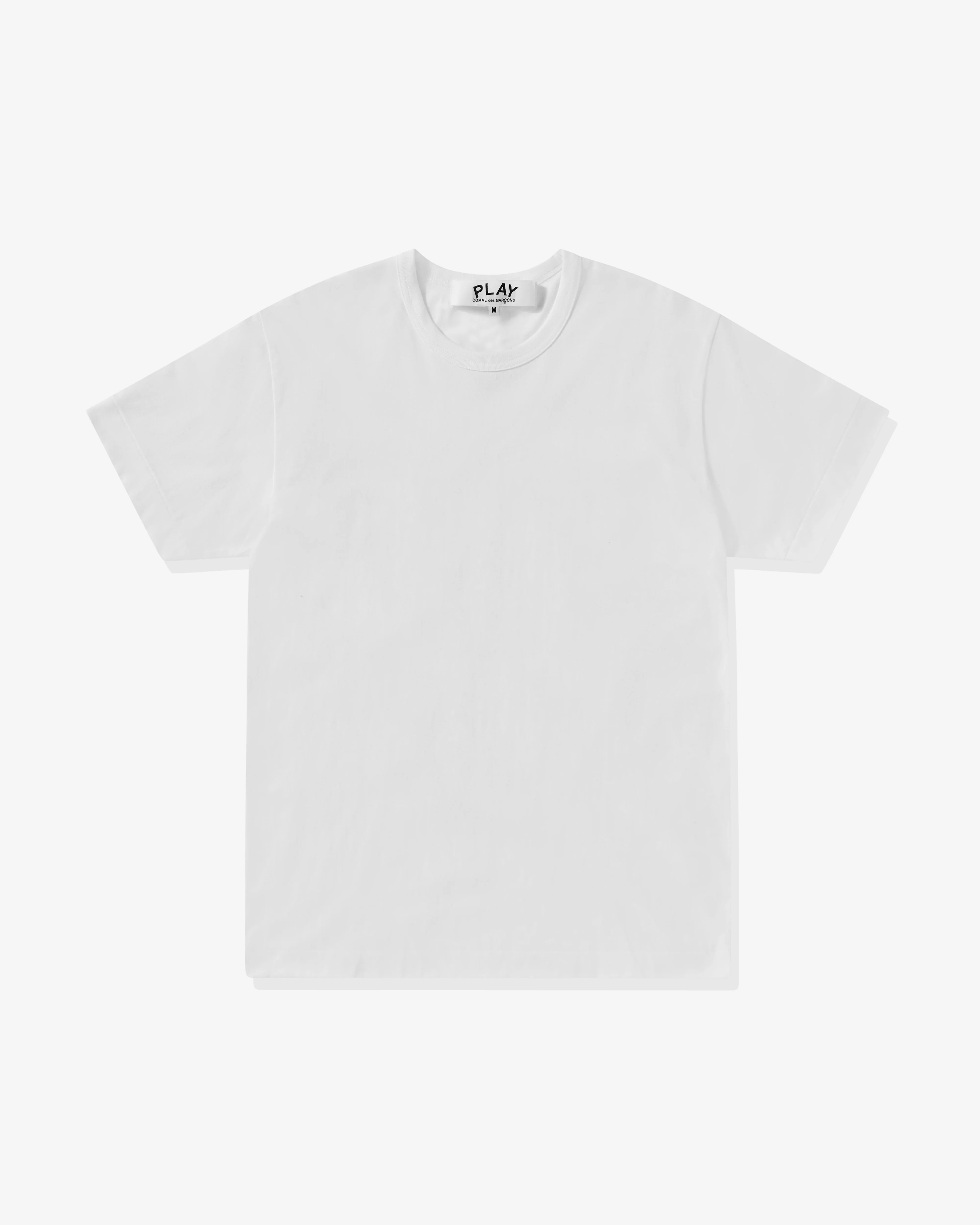 Play - Unisex Reverse Red Heart T-Shirt - (White) - Image 2