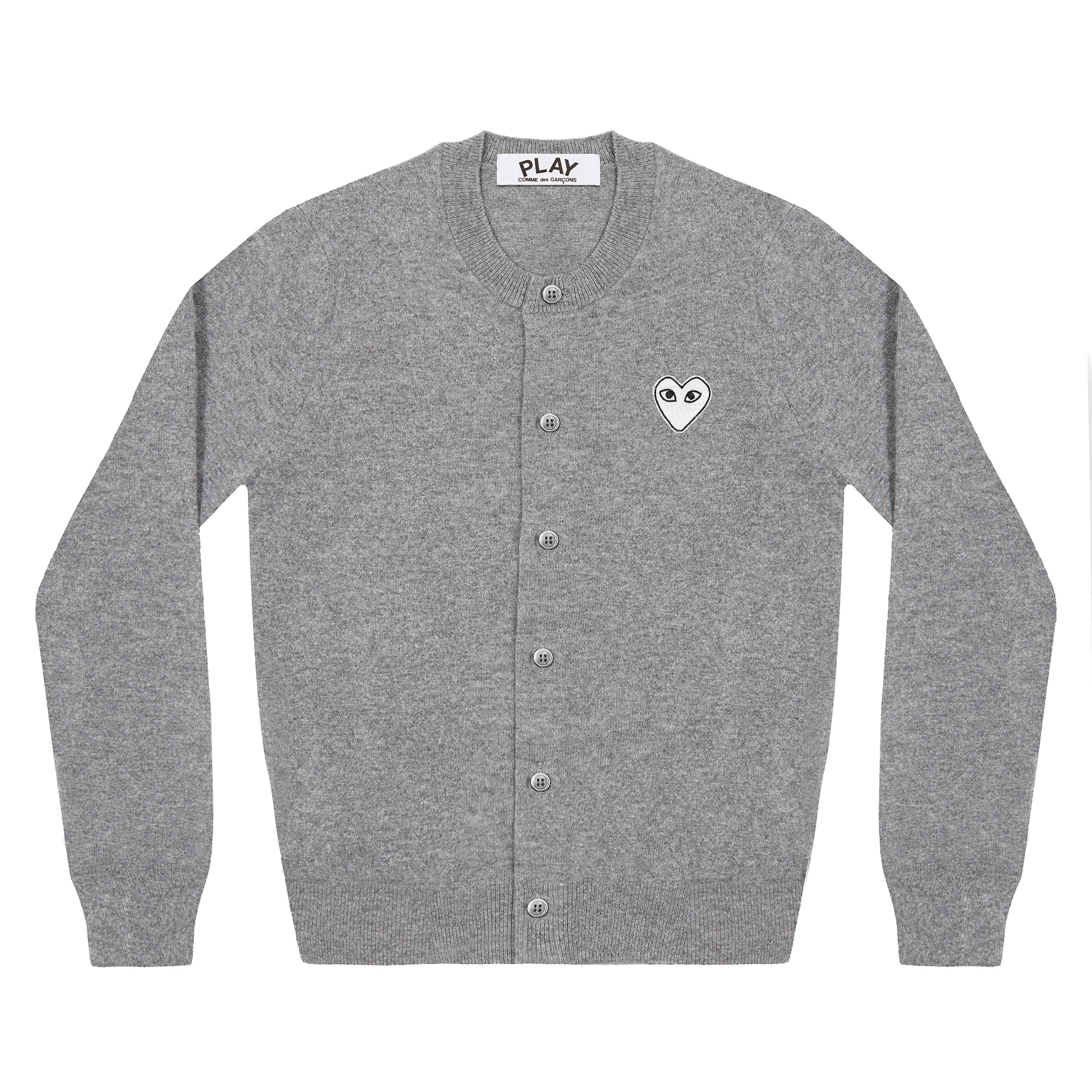 Play - White Heart Women’s Cardigan - (Light Grey)