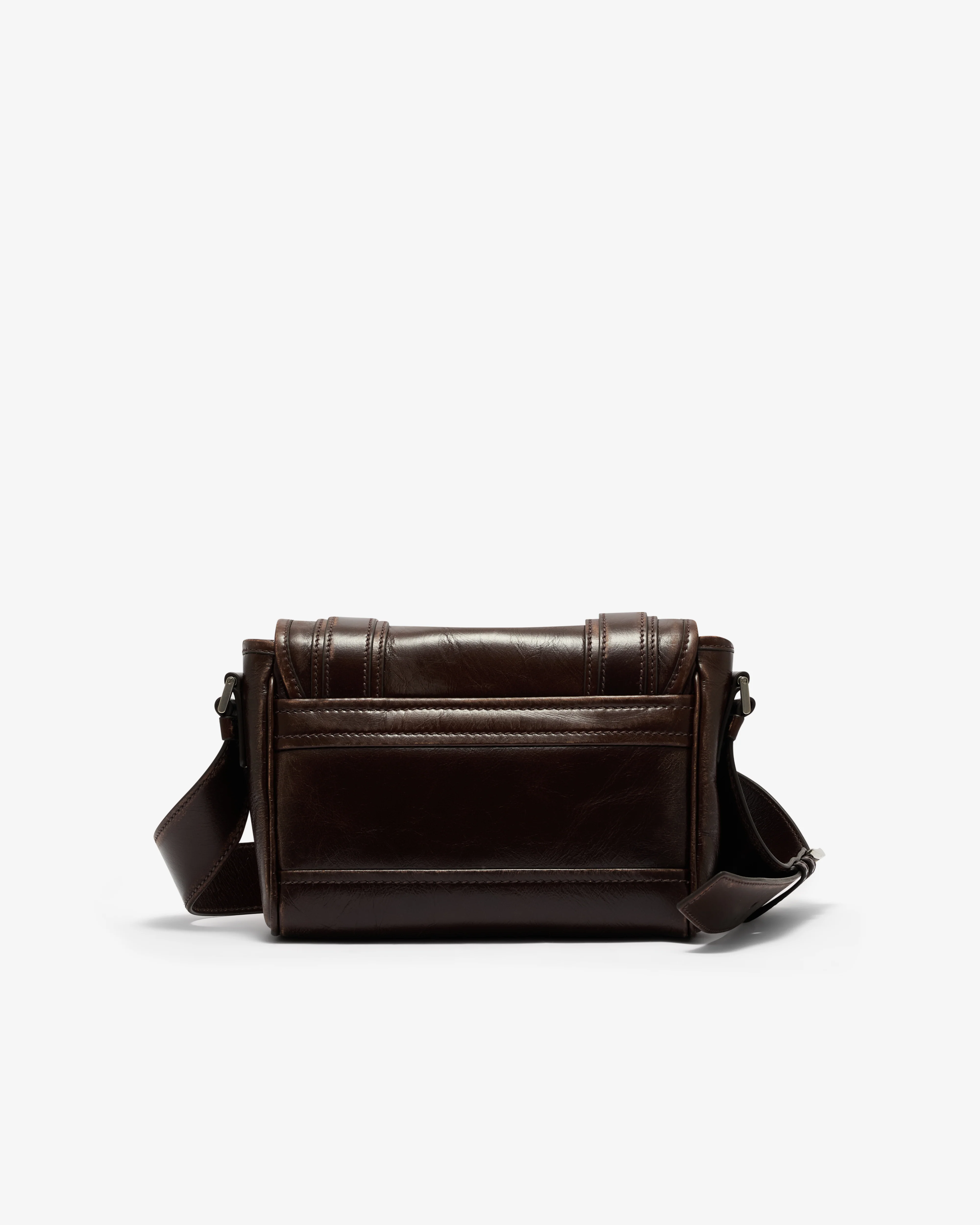Prada - Men’s Buckle Shoulder Bag - (Dark Brown) - Image 3