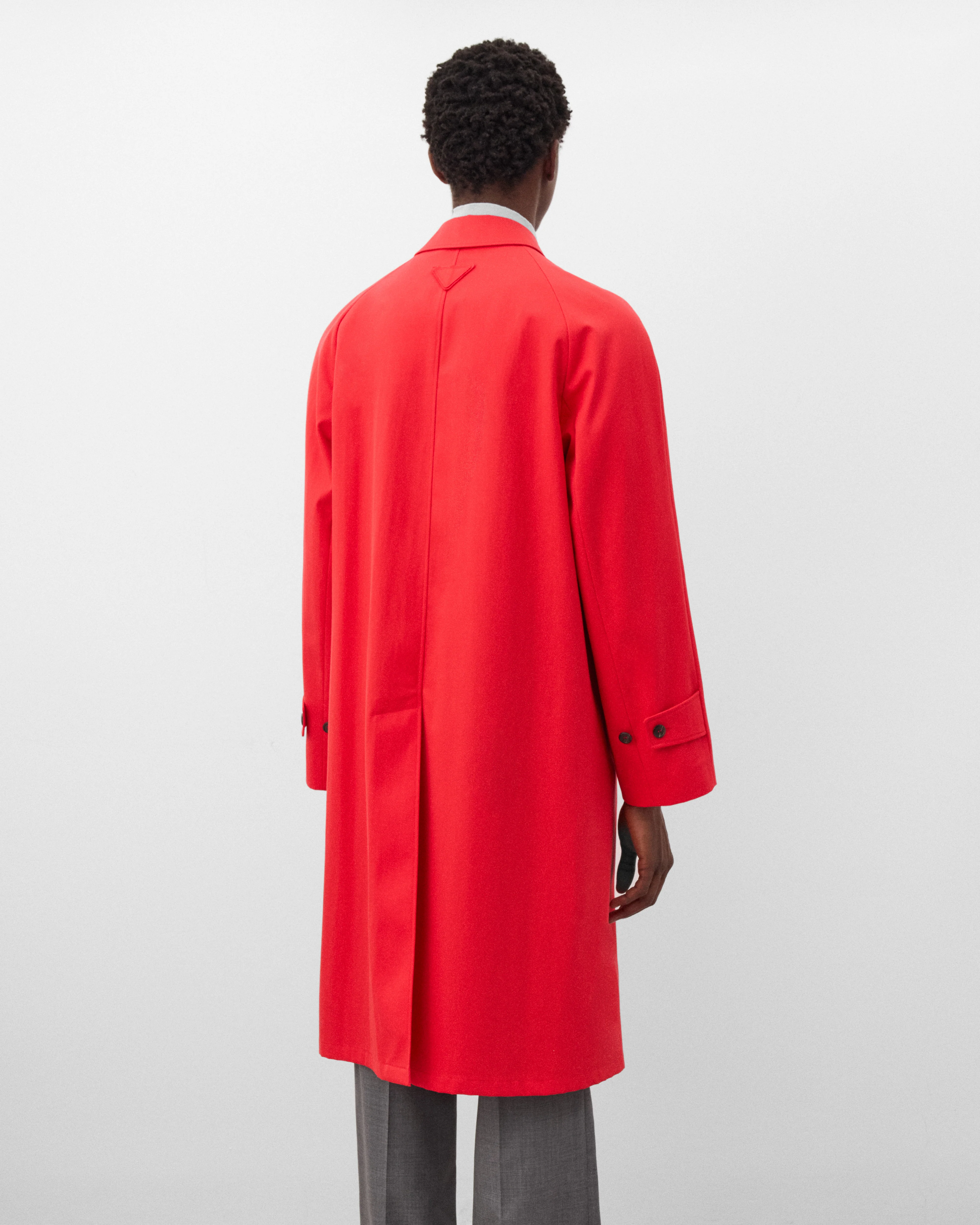 Prada - Men's Technical Gabardine Coat - (Red) - Image 7