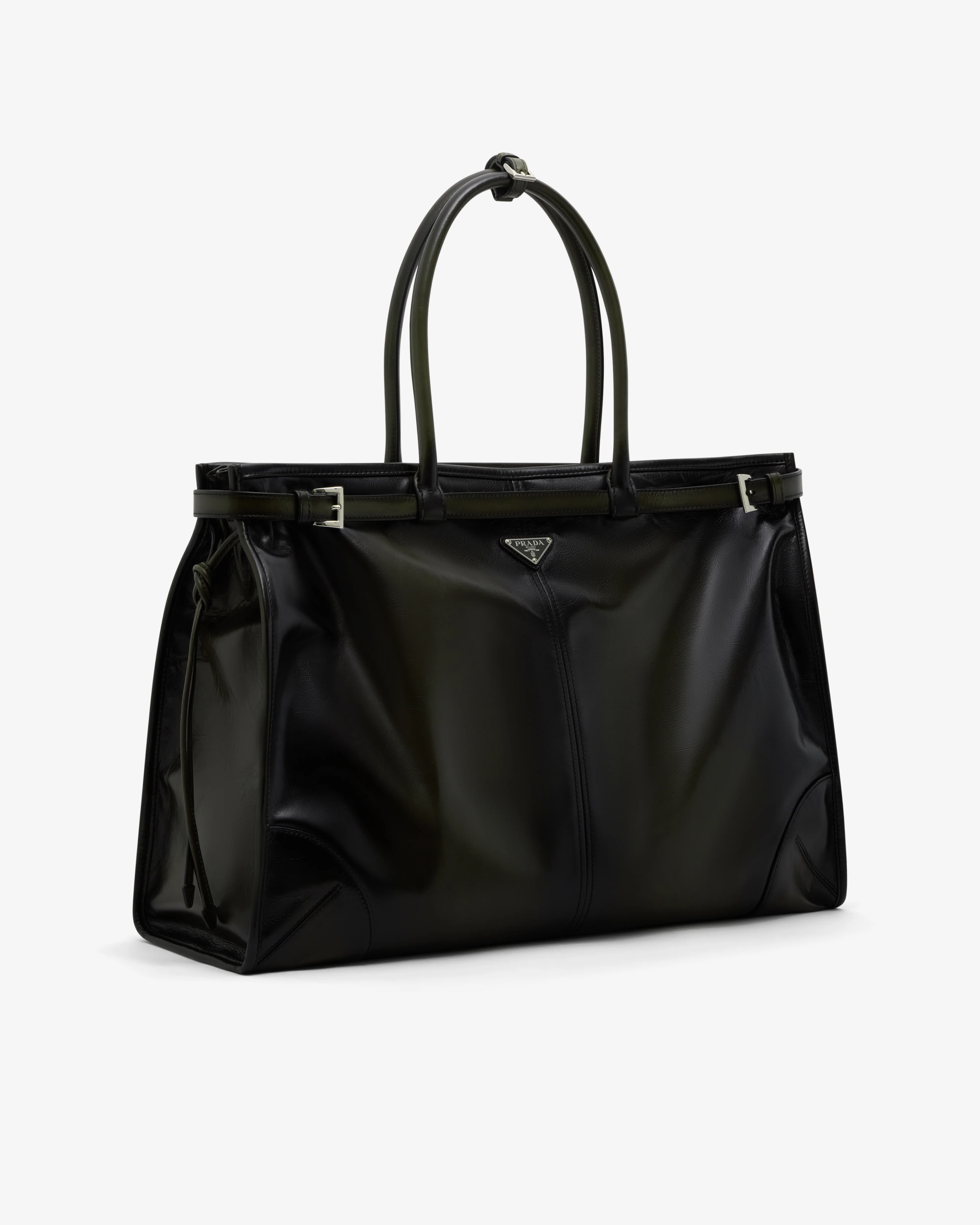 Prada - Men's Bonnie Leather Tote Bag - (Black) - Image 2