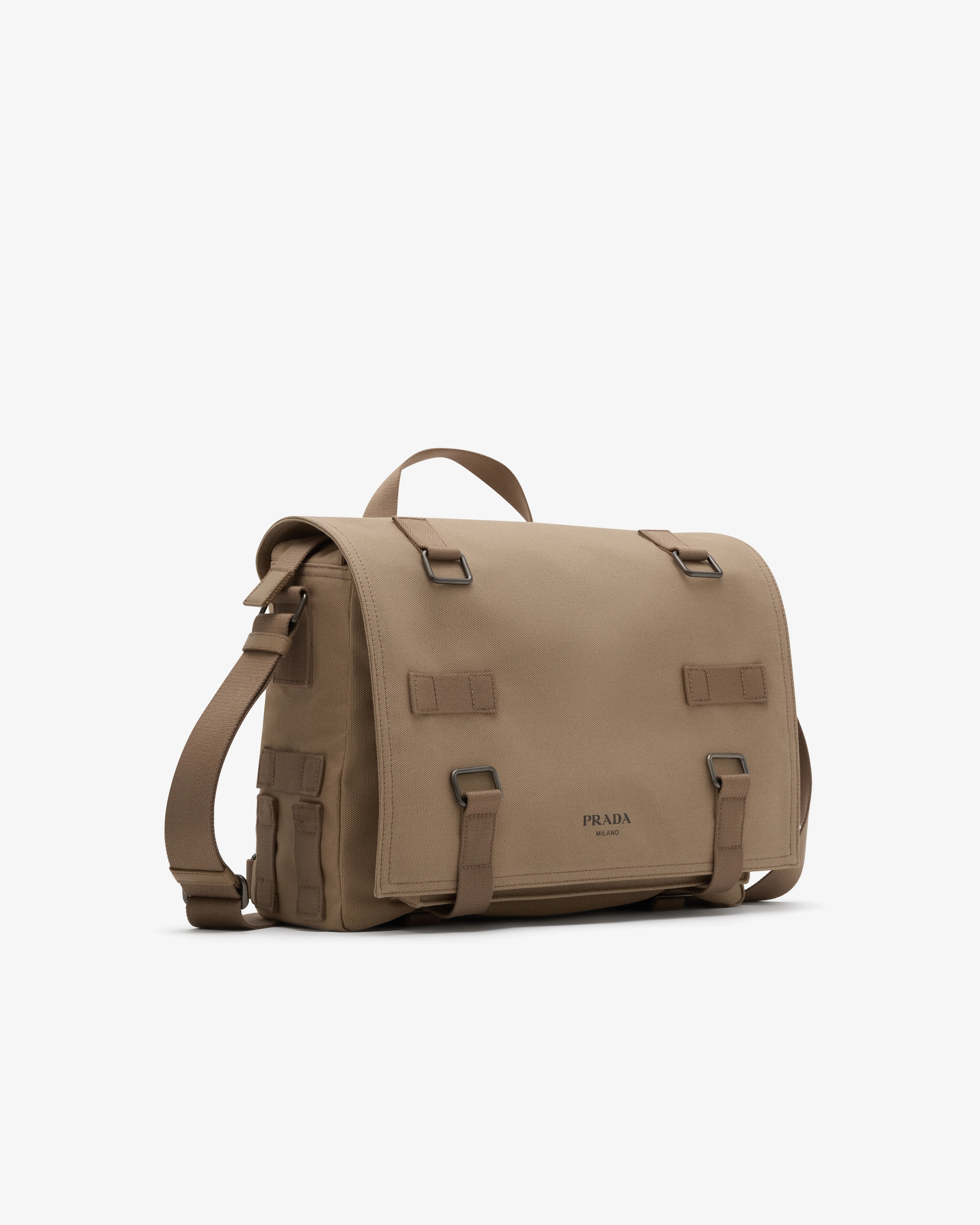 Prada - Men's Canvas Shoulder Bag - (Desert Beige) - Image 2