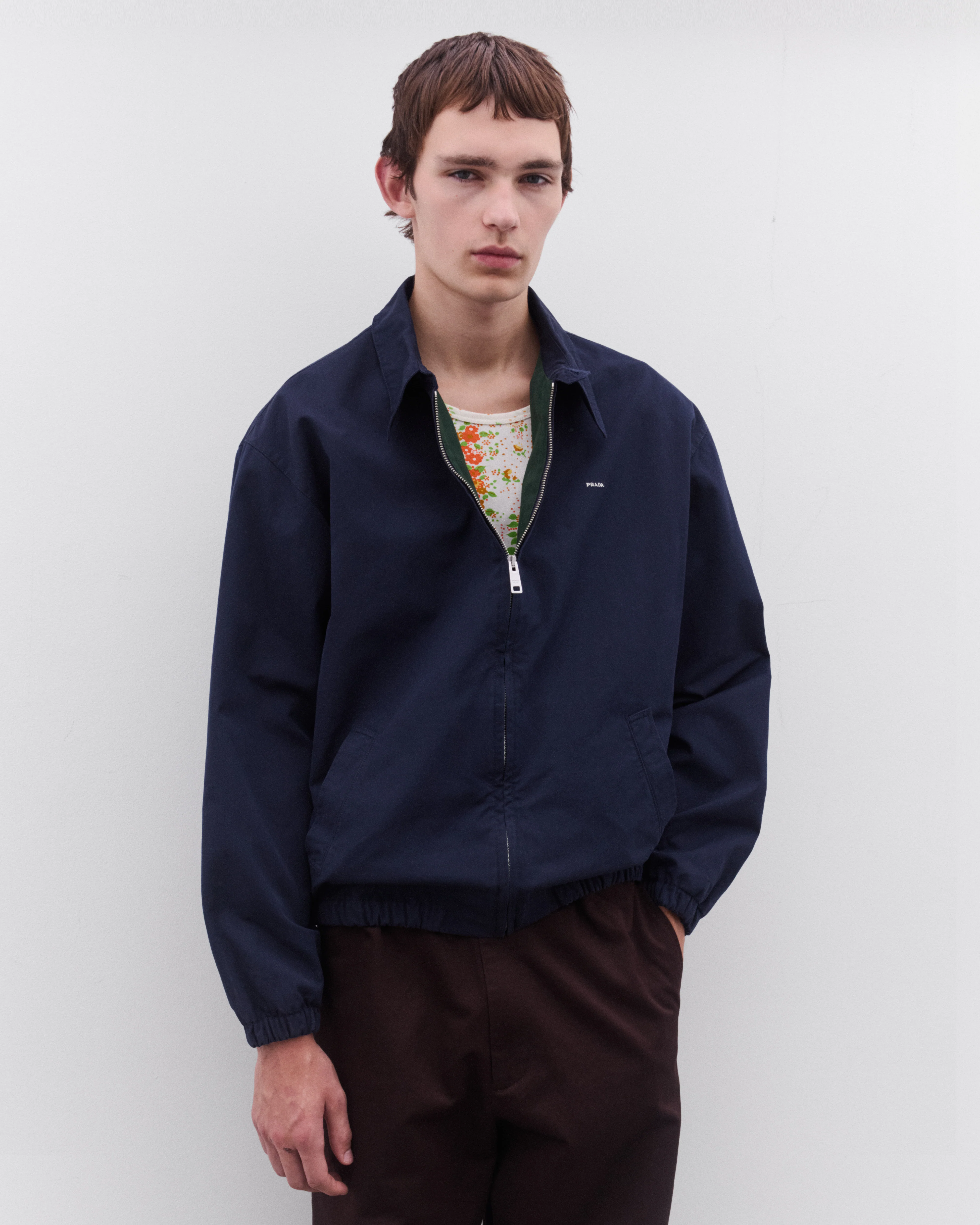 Prada - Men’s Cotton Jacket - (Blue/Billiard Green) - Image 2