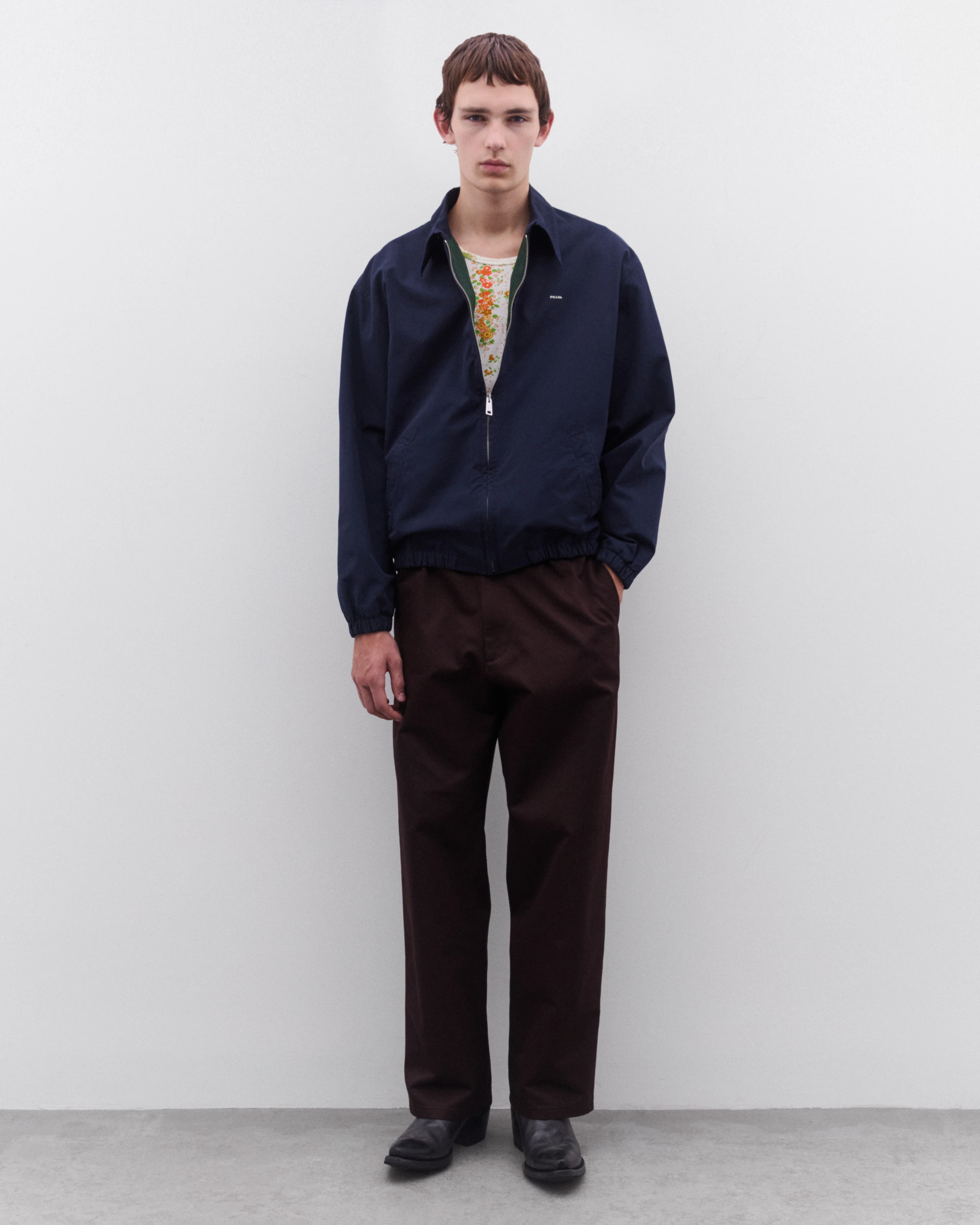 Prada - Men’s Cotton Jacket - (Blue/Billiard Green) - Image 5