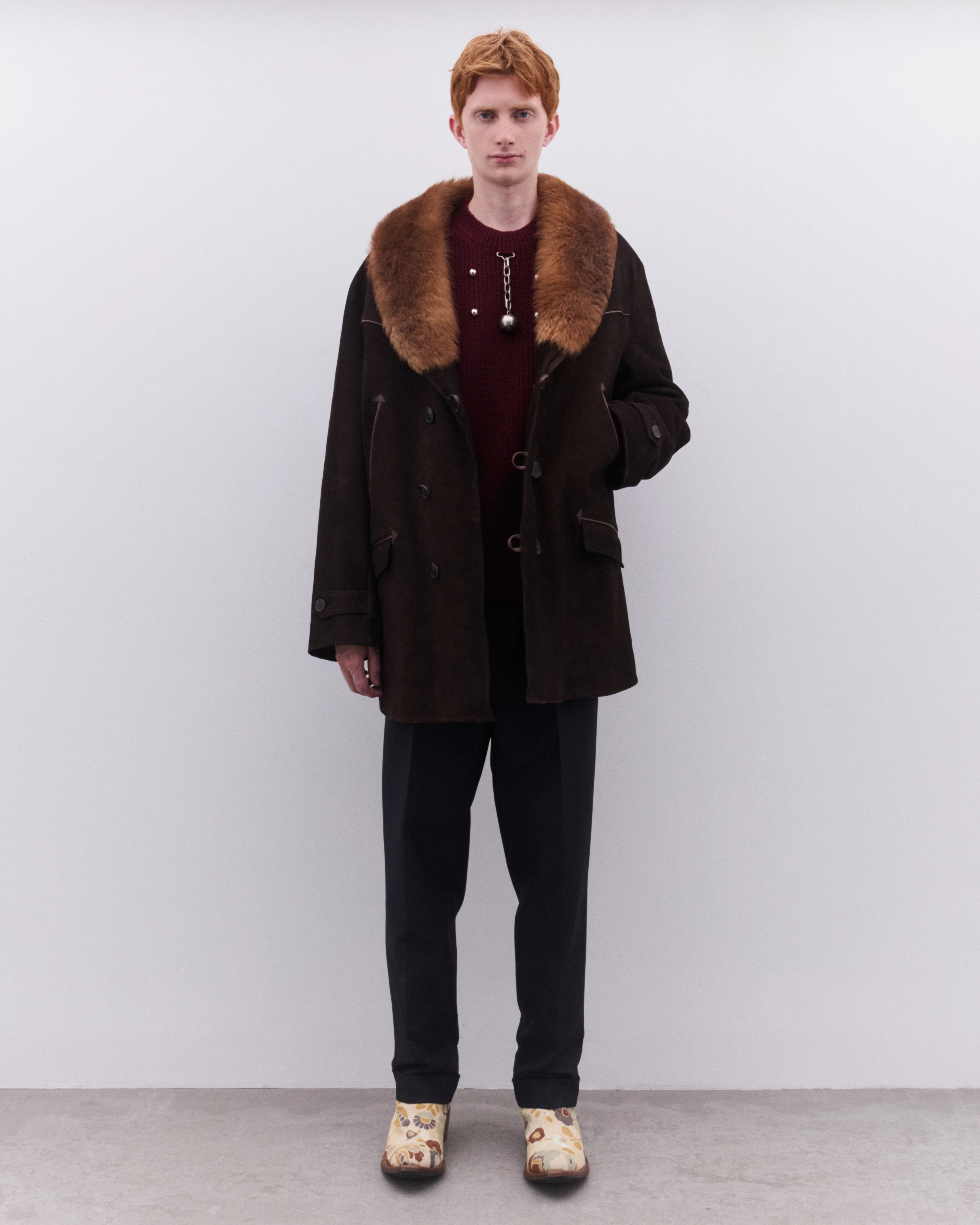 Prada - Men’s Baseball Chain Knit - (Burgundy) - Image 6