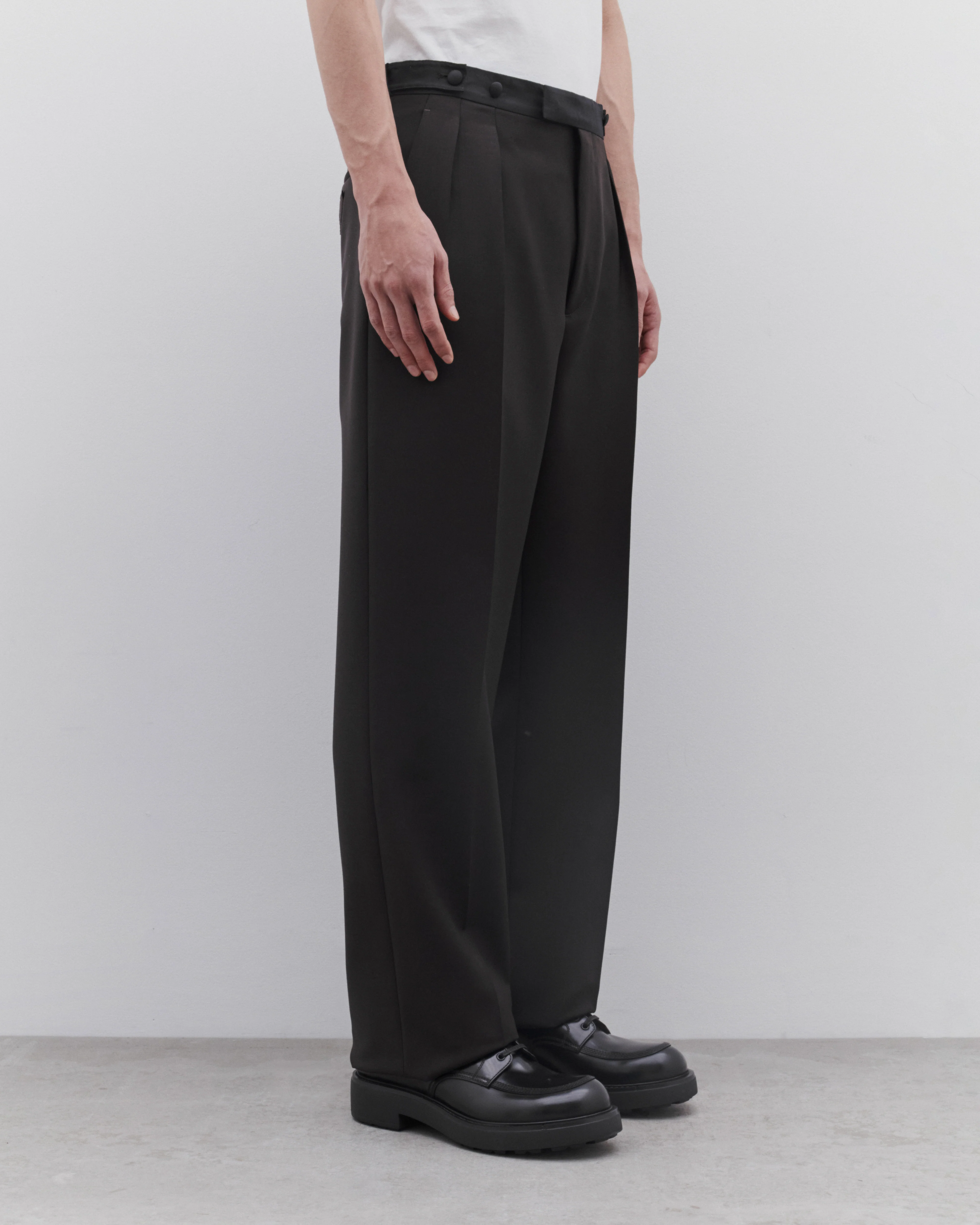 Prada - Men’s Mohair Wool Trousers - (Ebony) - Image 3